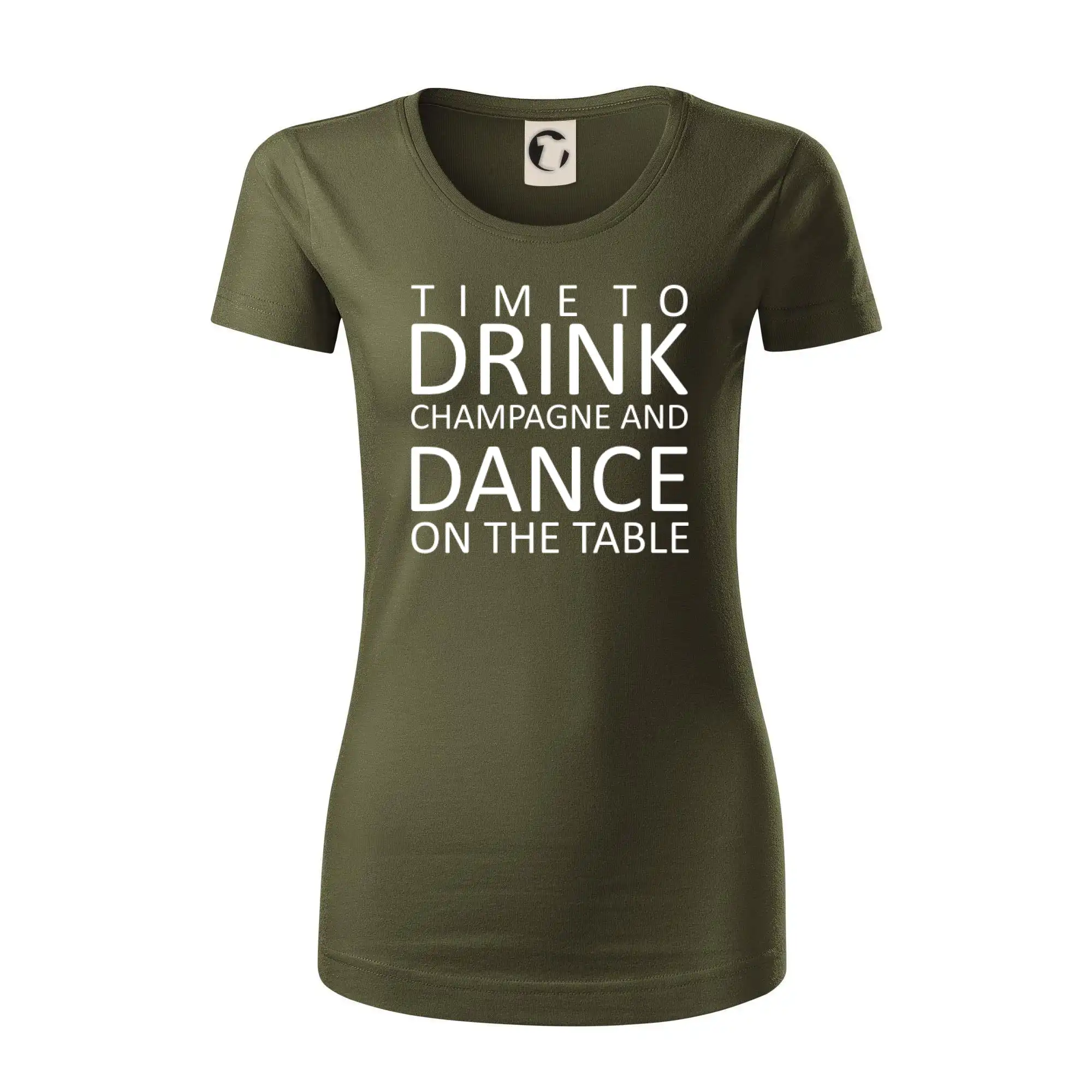 Tričká na párty - Time to drink Champagne - Dámske tričko z organickej bavlny Origin (GOTS)