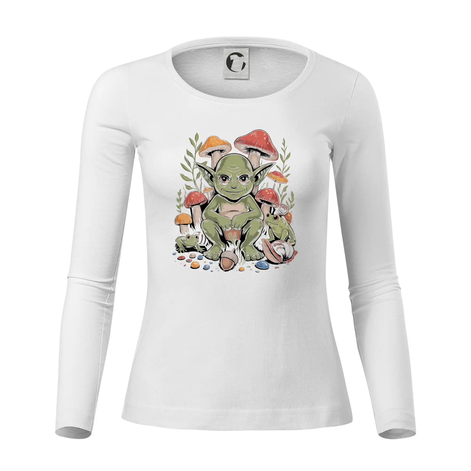 Tričká s motívmi ktoré frčia na internete - Goblincore  grimy forest goblin - Dámske tričko FIT-T LS - zužené