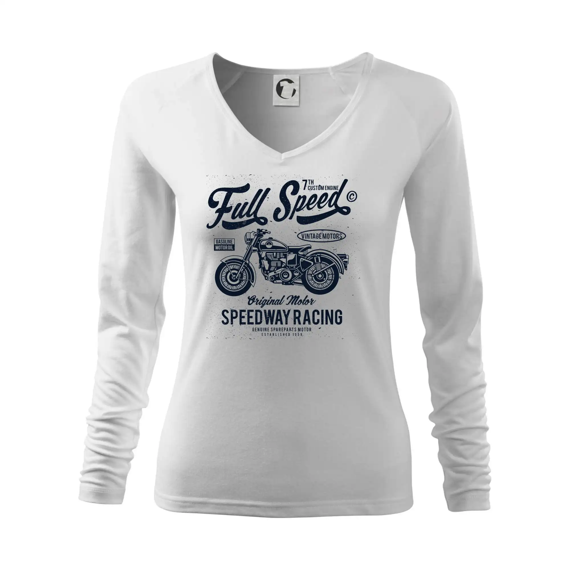 Tričká a mikiny s potlačou motoriek – pre pravých motorkárov - Full Speed - Tričko dámske Elegance