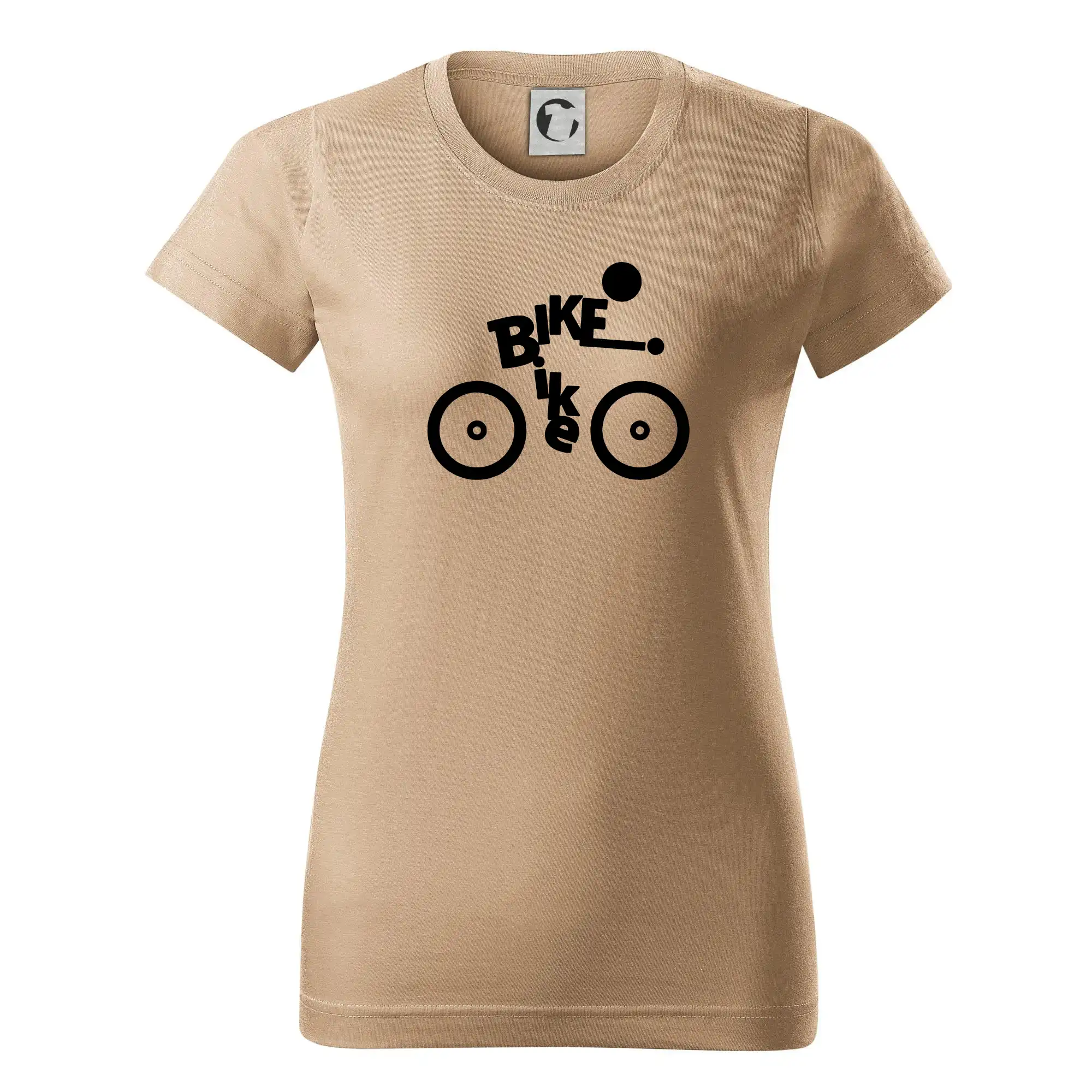 Tričko ako darček pre cyklistu - Bike nápis postava - Dámske tričko basic - ľahko voľnejšie a dlhšie