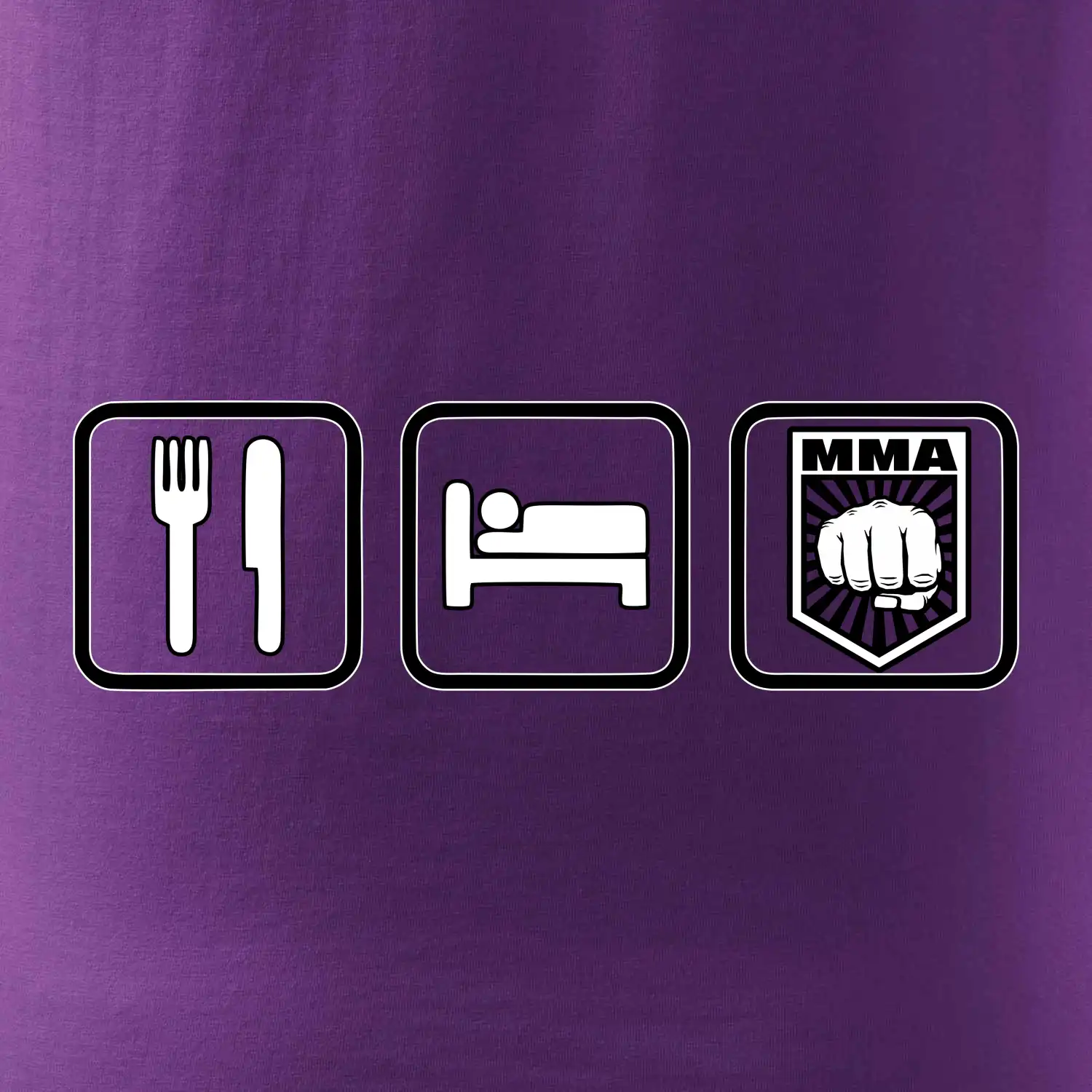 Eat sleep MMA v řádku