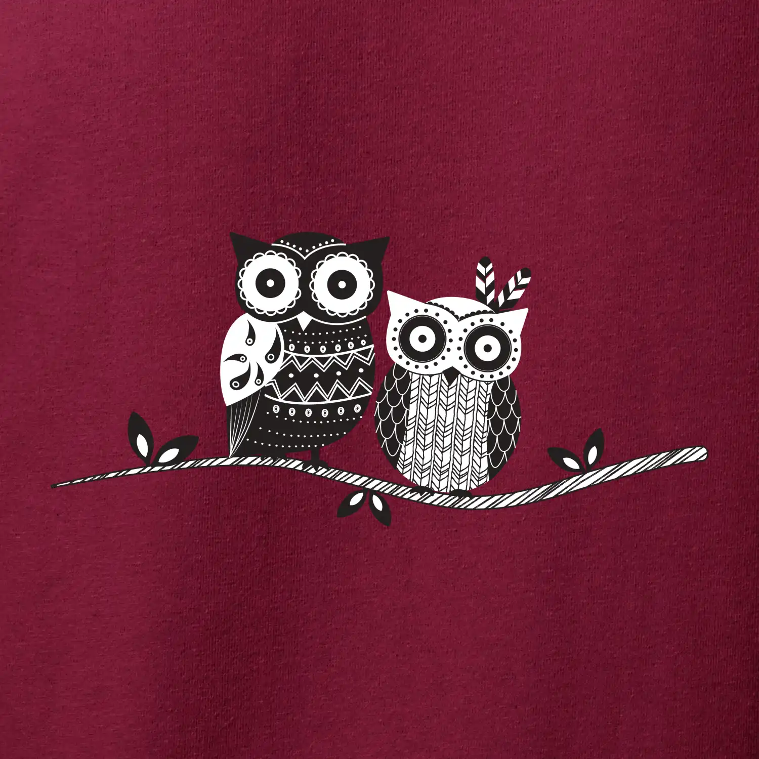 Dvě sovy abstraktní