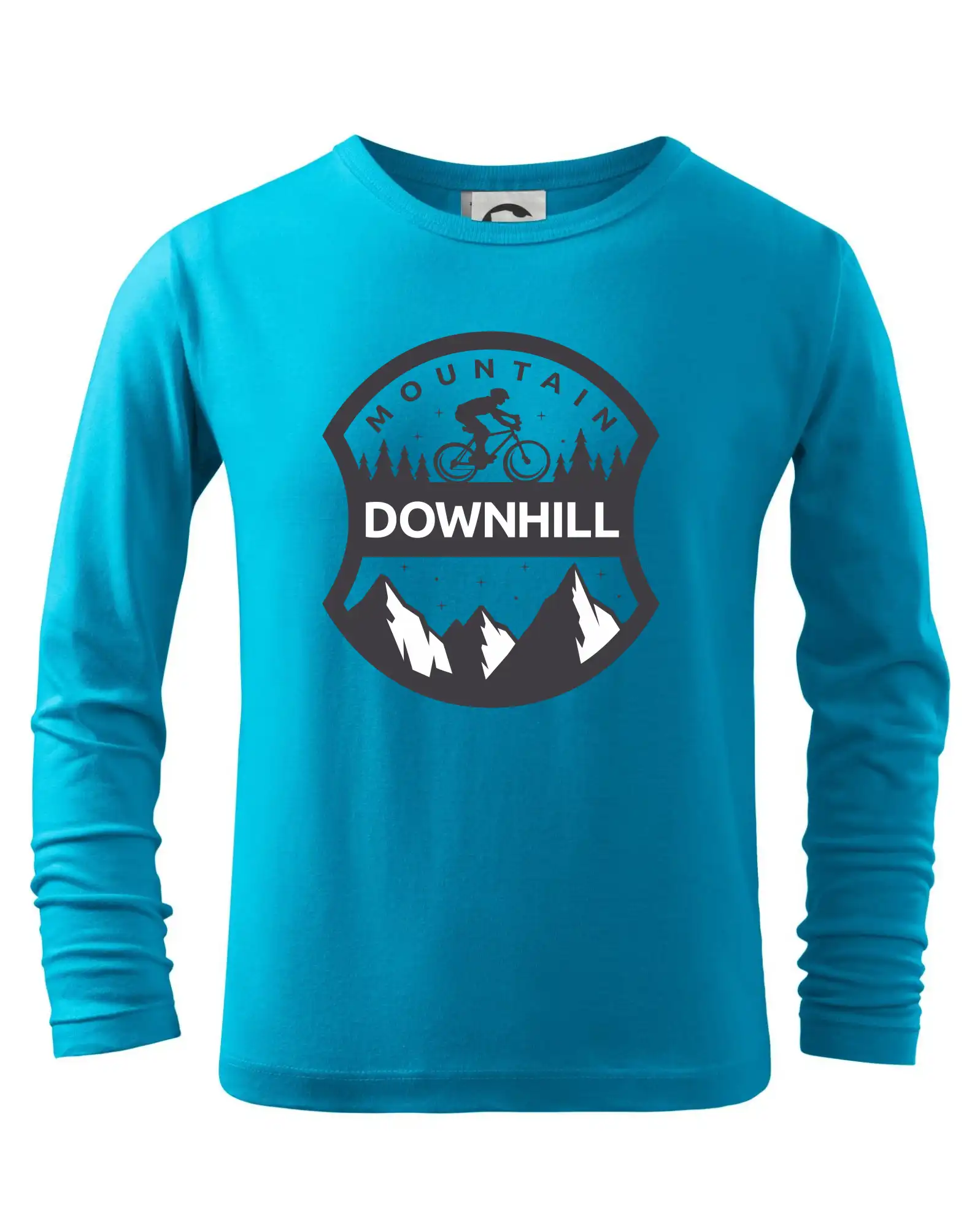 Tričko ako darček pre cyklistu - MTB downhill erb - Tričko detské Long Sleeve