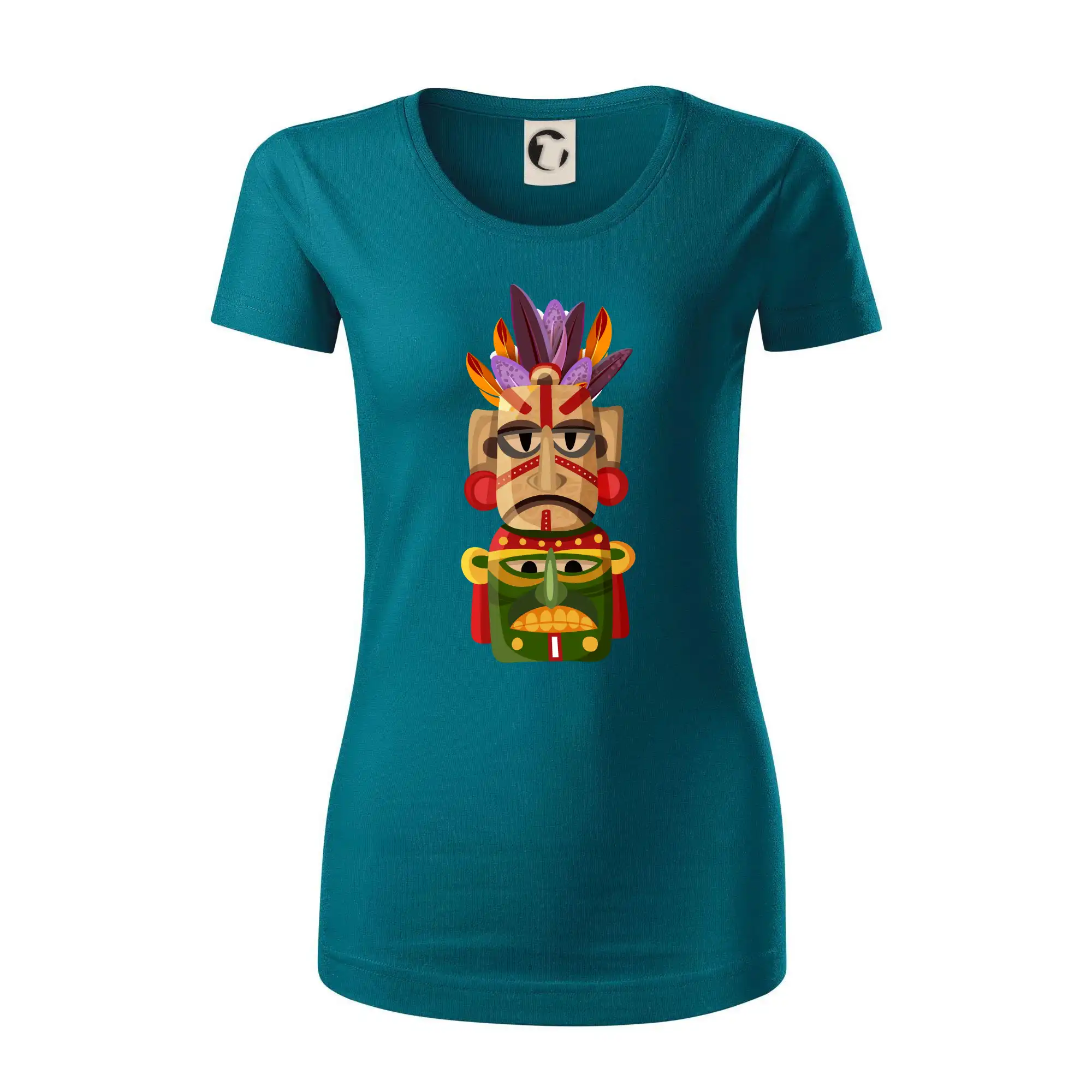 Mayové maska s peřím