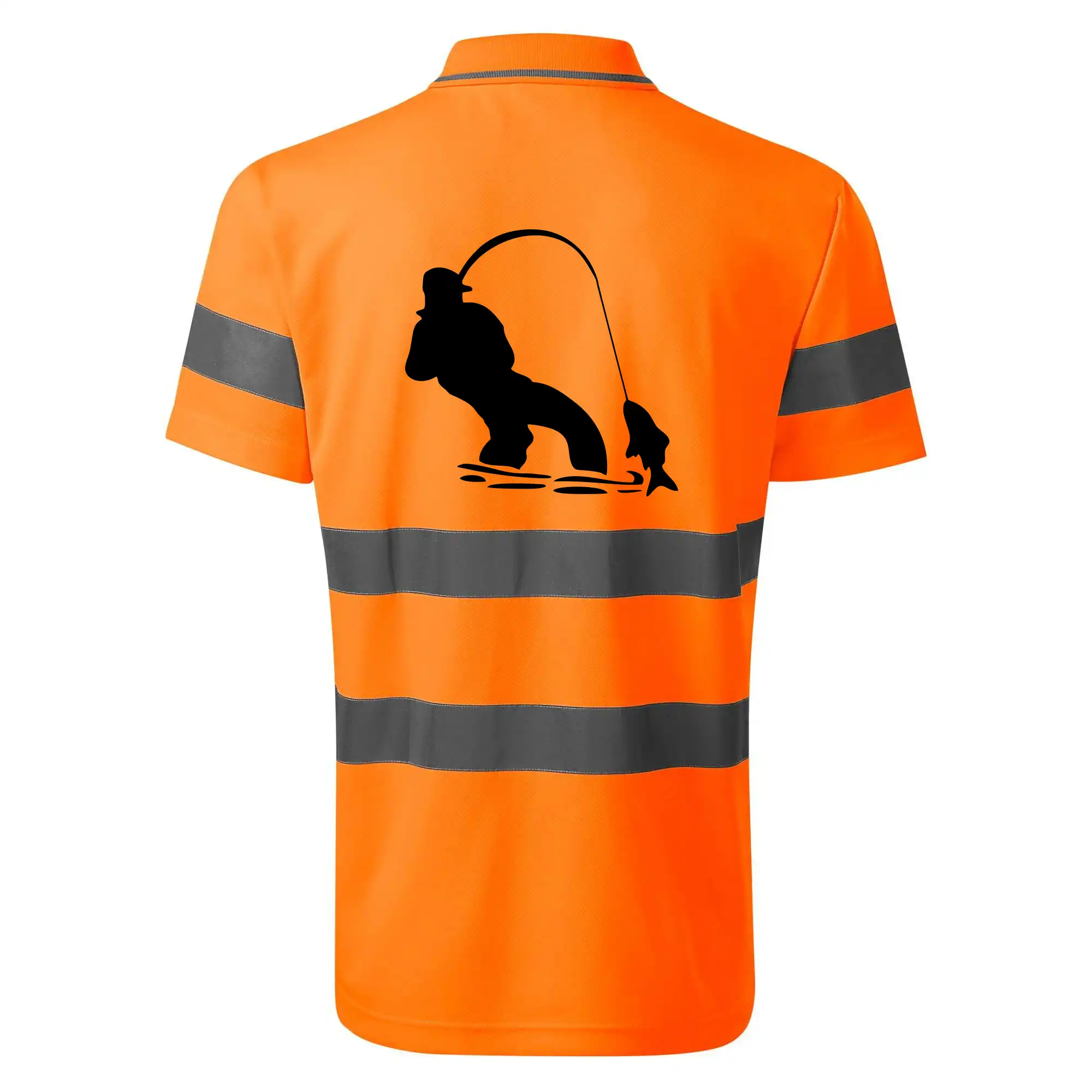 Rybář tahající rybu