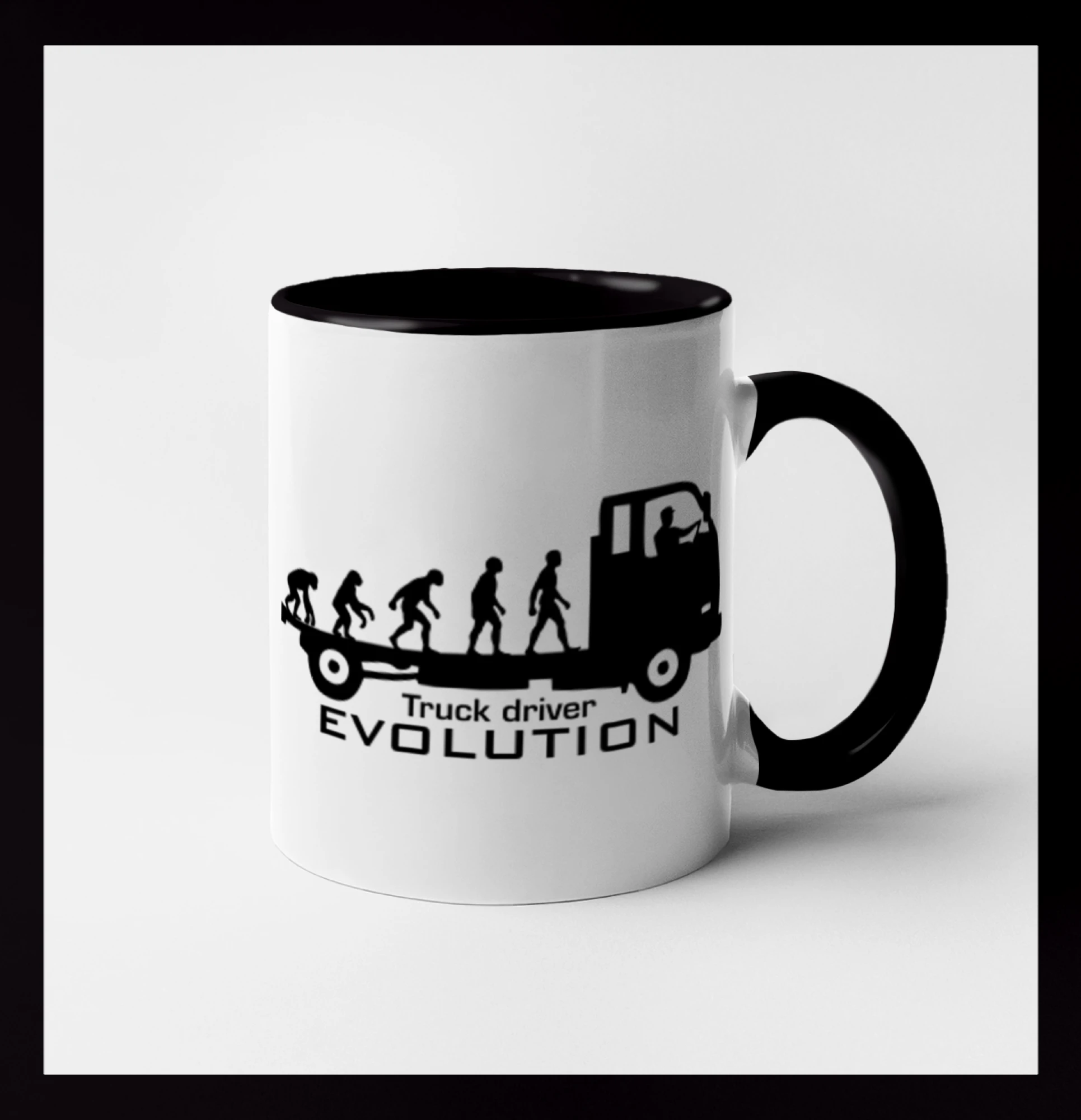 Tričká s kamionmi a nákladiakmi - Truck driver evolution - Hrnček 
