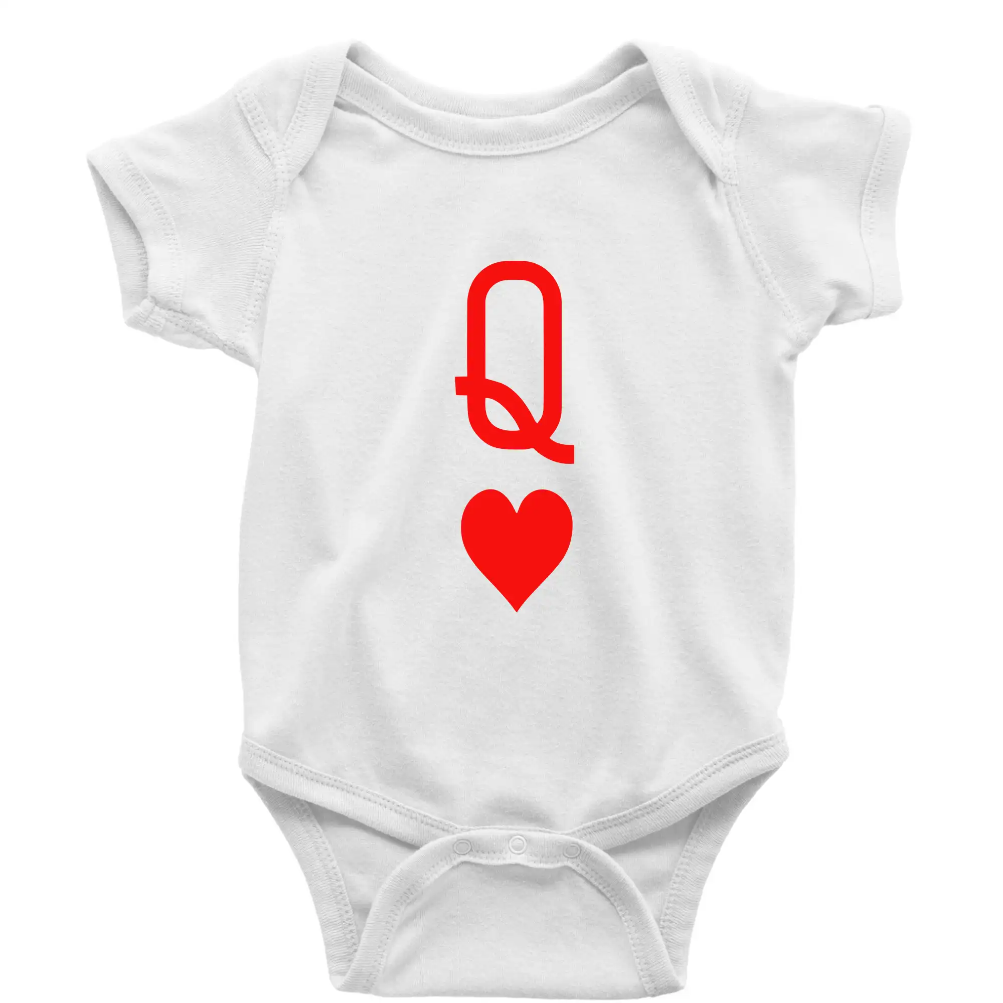 Poker tričká - Poker Q love - Body dojčenské s krátkym rukávom