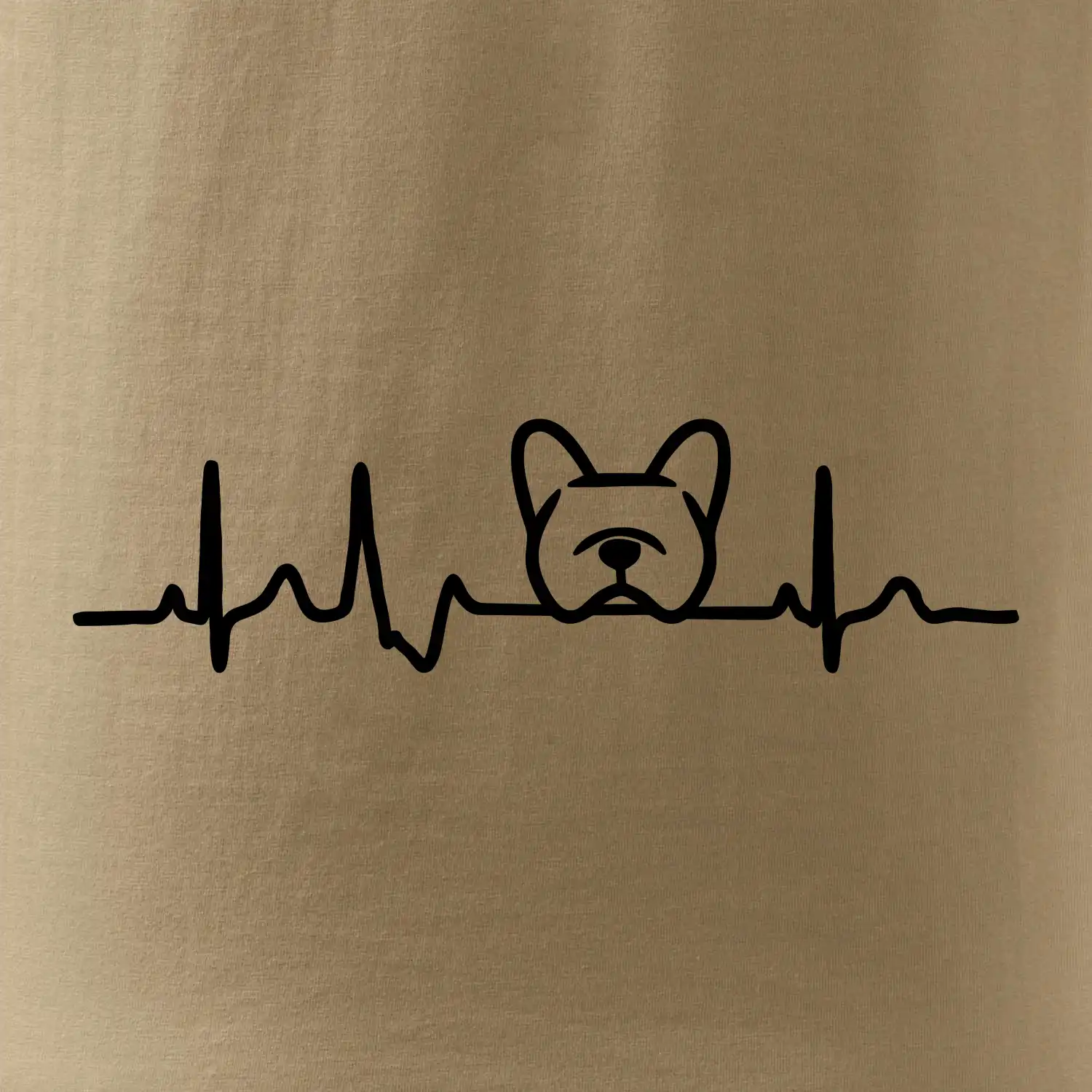 EKG Francouzský buldoček hlava