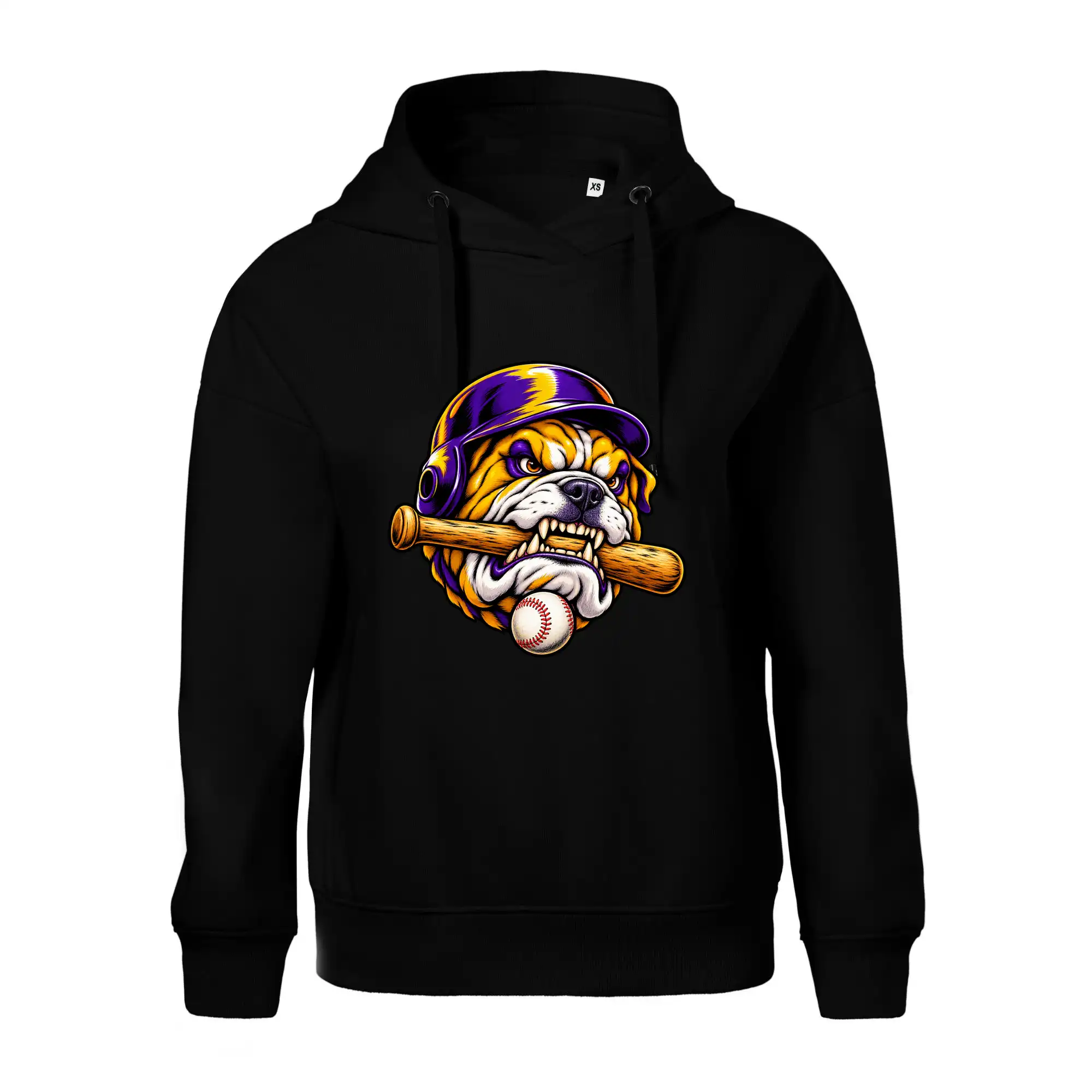 Baseballový buldok s pálkou