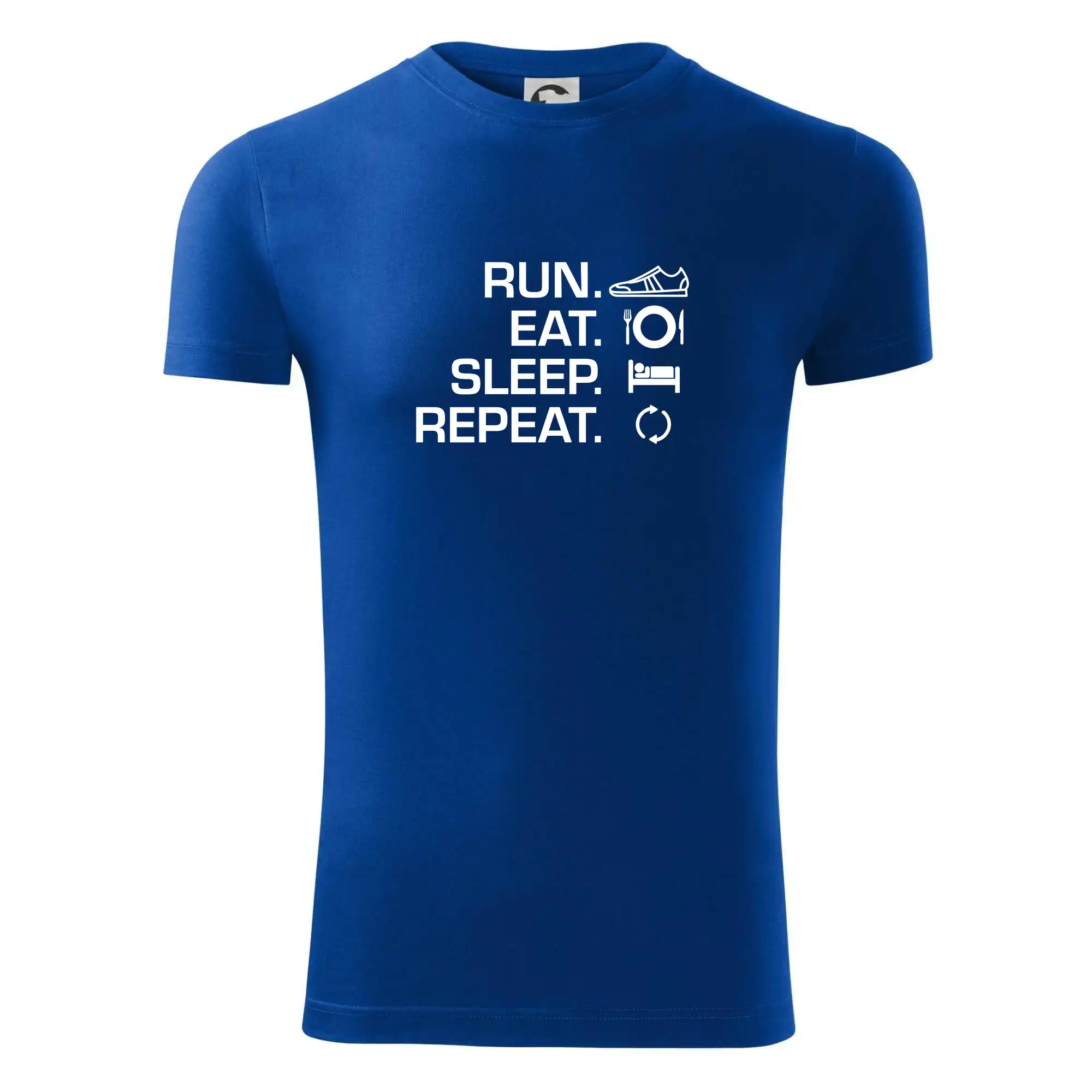 Tričká pre bežcov - Run eat sleep repeat - Viper FIT - Pánske zúžené tričko