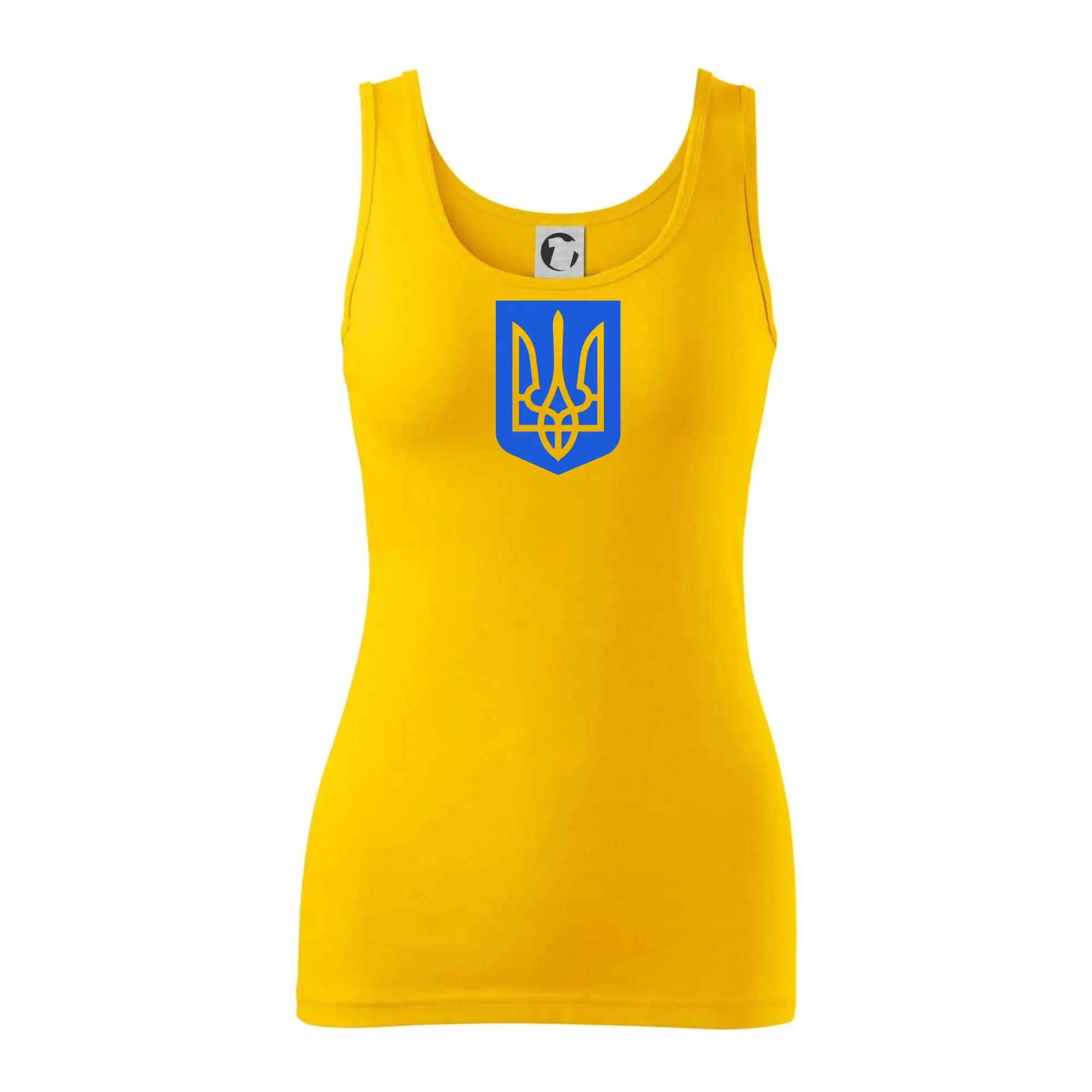 Tričká s vlajkou ukrajiny - Ukrajina znak modrý - Dámske tielko