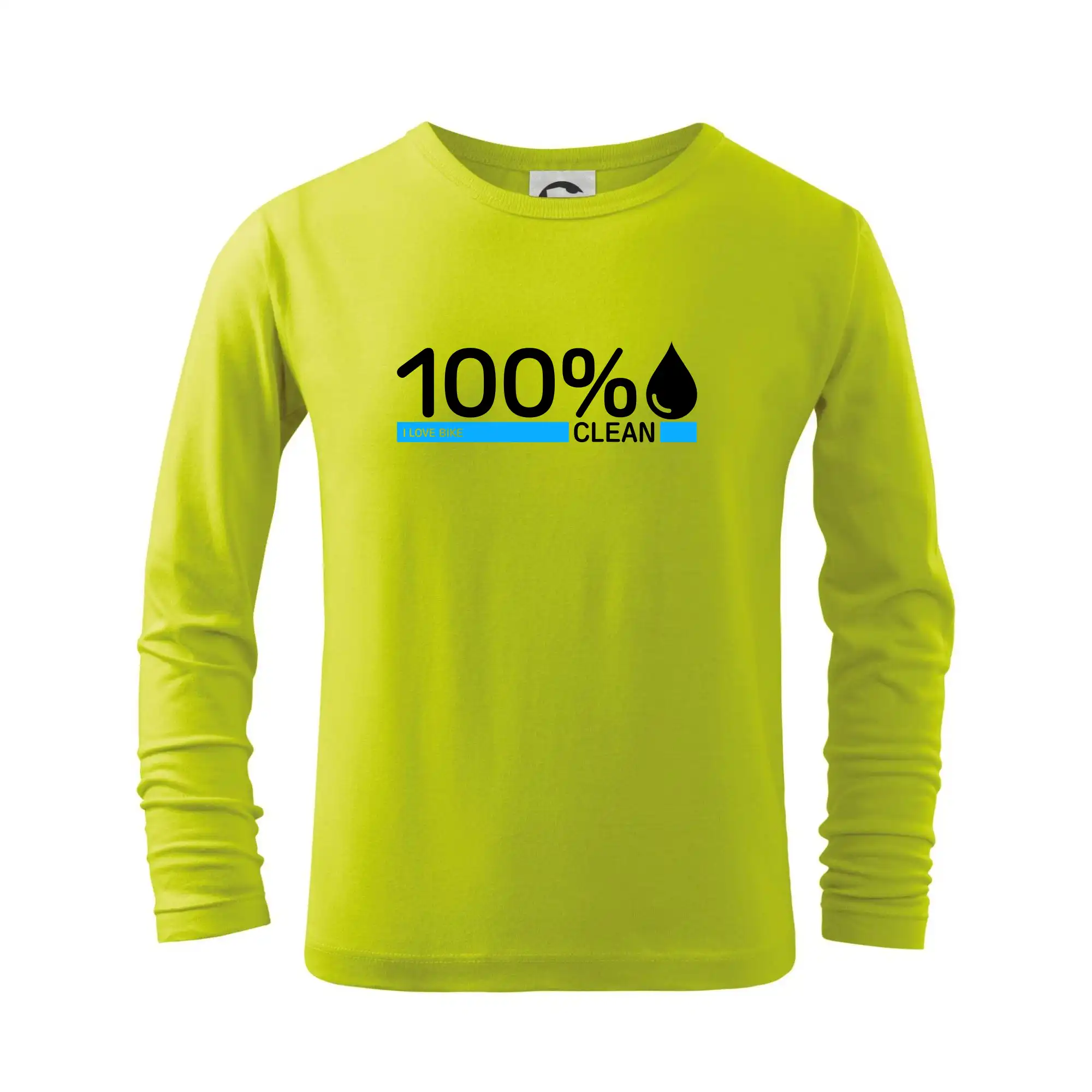 Tričko ako darček pre cyklistu - 100% Clean - Tričko detské Long Sleeve