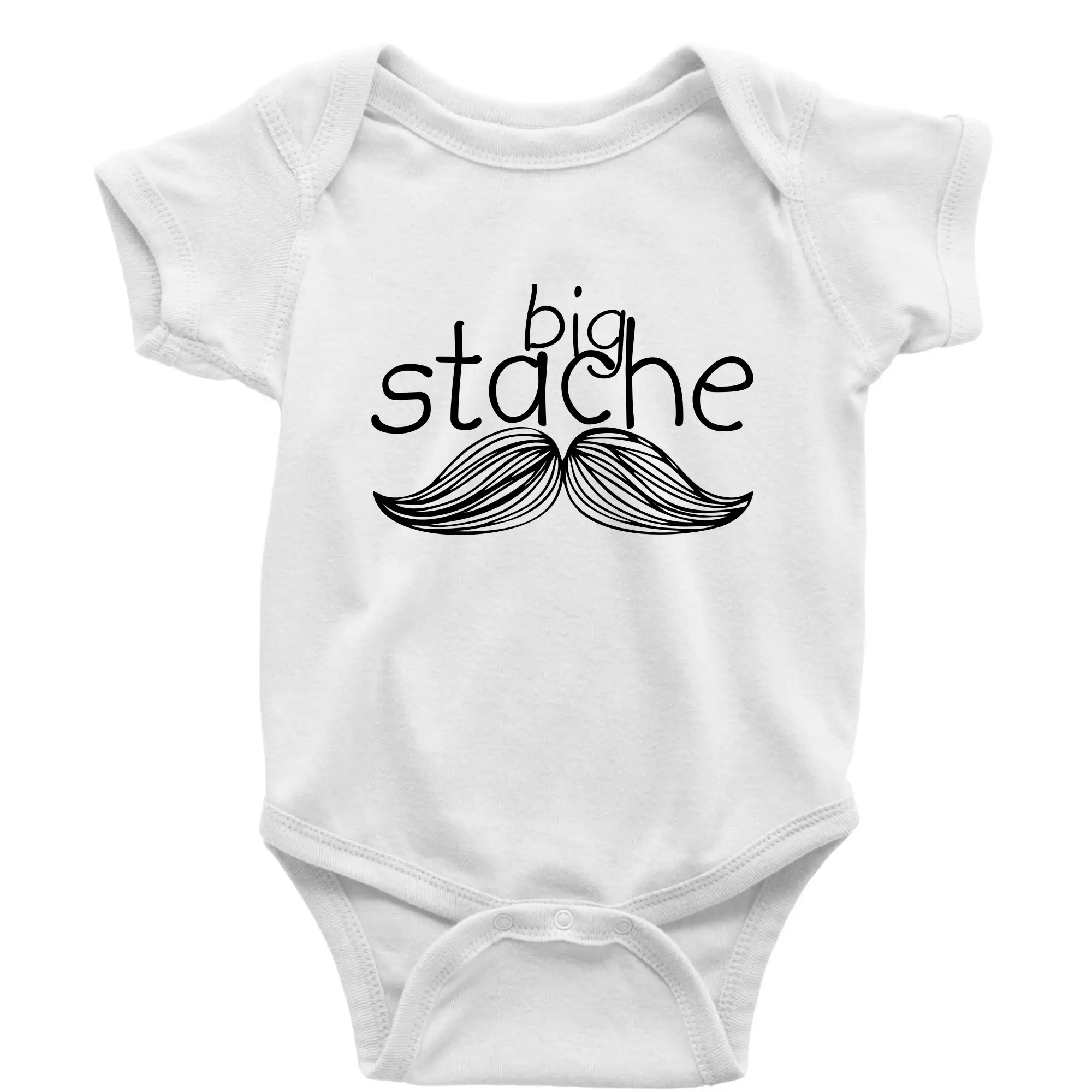 Tričká s fúzikmi - Big stache - Body dojčenské s krátkym rukávom