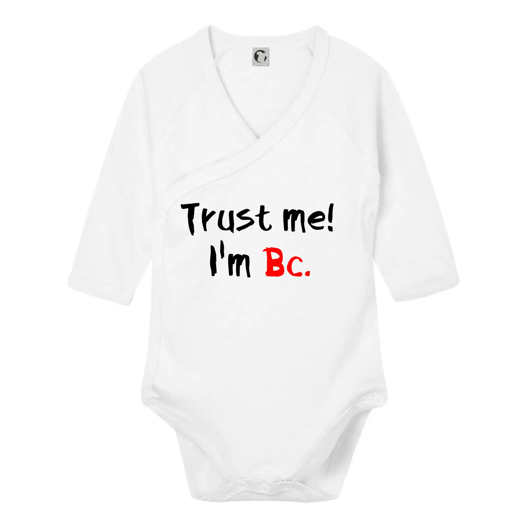 Tričká na ukončenie štúdia - Trust me I´m  Bc. / Ver mi som Bc. - Body zavinovacie s dlhým rukávom