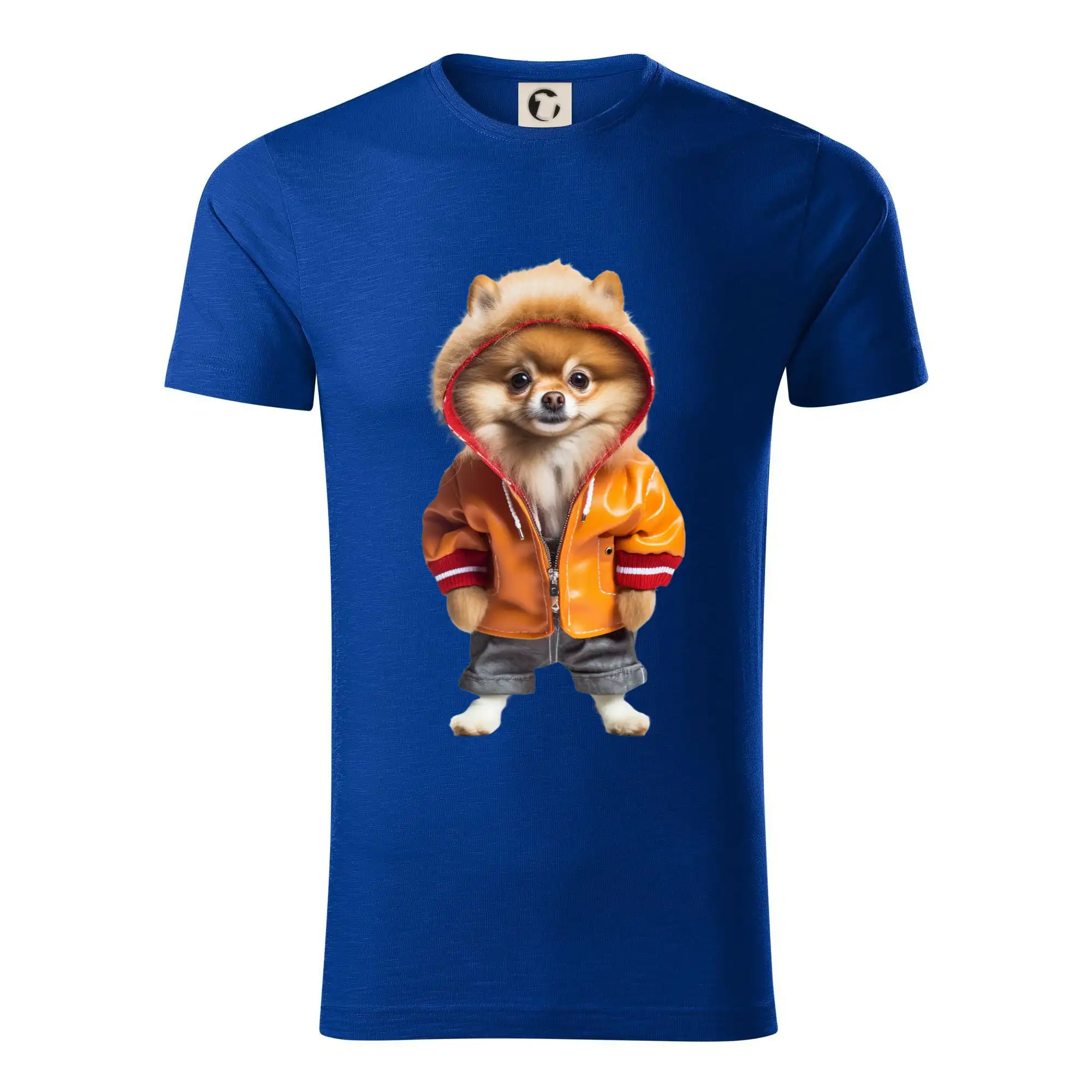 Ostatné psie plemená - Pomeranian v bunde - Tričko z organickej bavlny