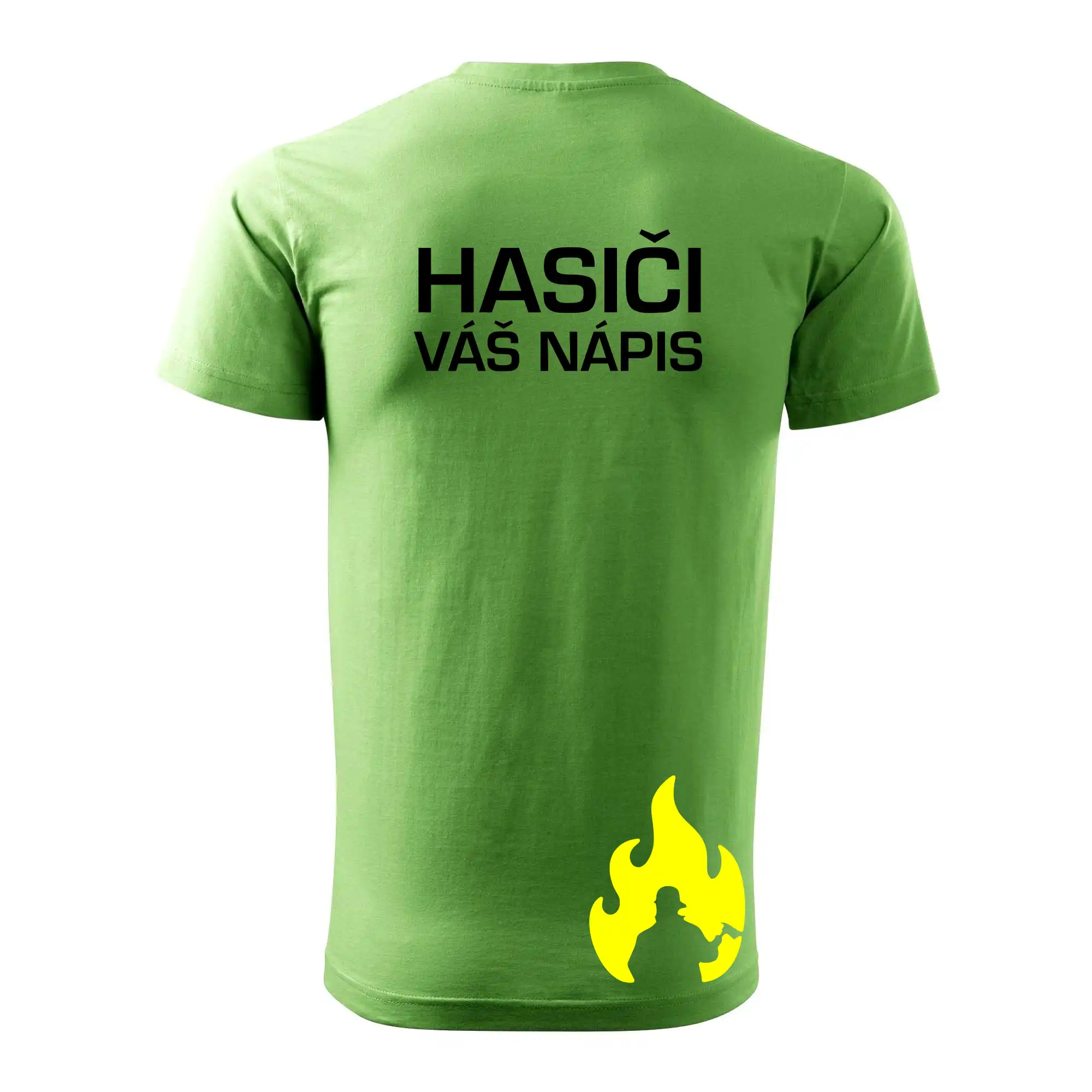 Hasič stojaci - nápis hasiči - Veľký nápis na chrbte