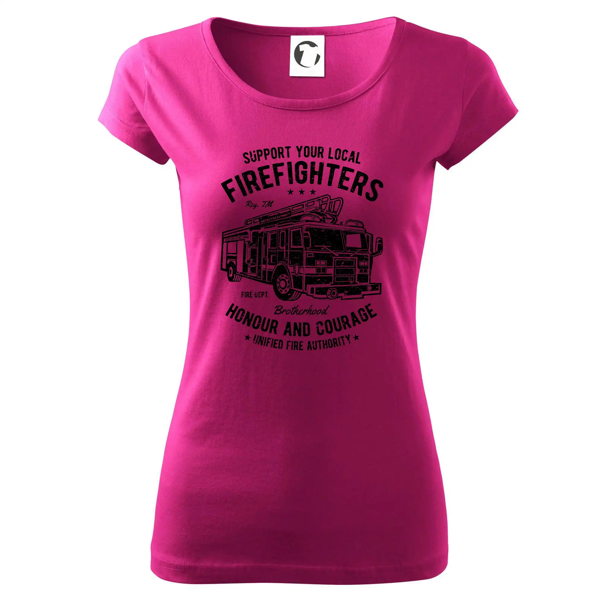 Originálne tričká pre hasičov - Fire Fighters Truck - Dámske tričko Pure