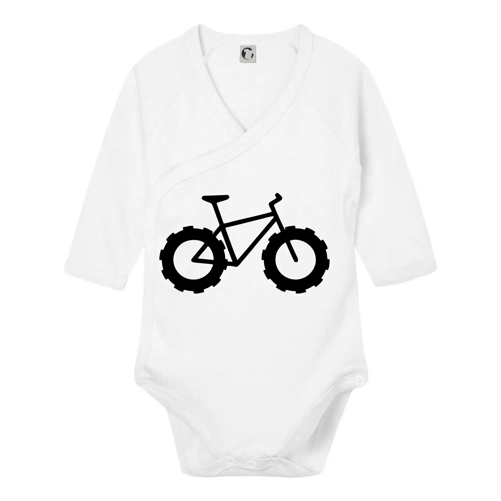 Tričko ako darček pre cyklistu - Fatbike - Body zavinovacie s dlhým rukávom