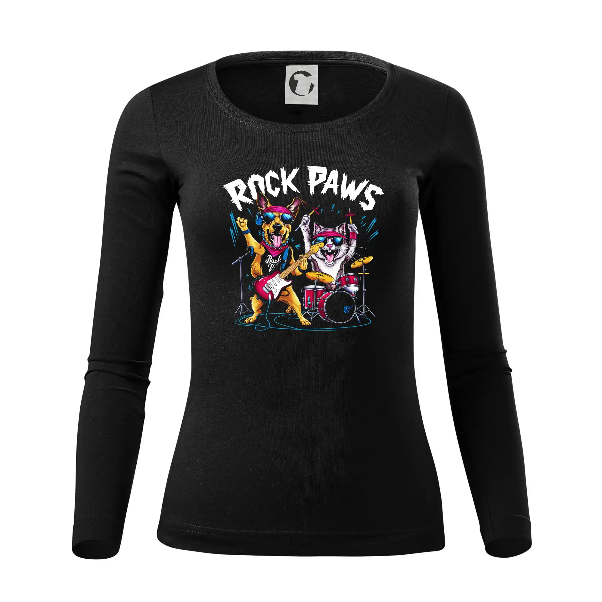 Rock Paws - Dámske tričko FIT-T LS - zužené