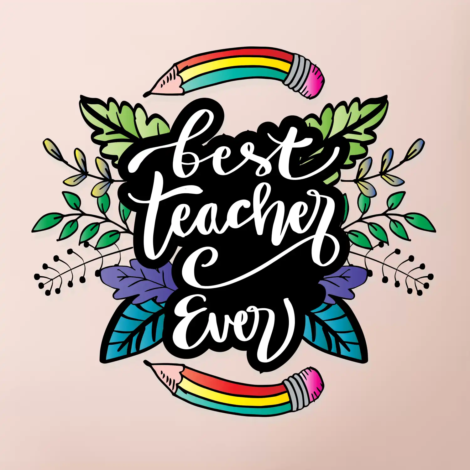 Barevné tužky best teacher ever