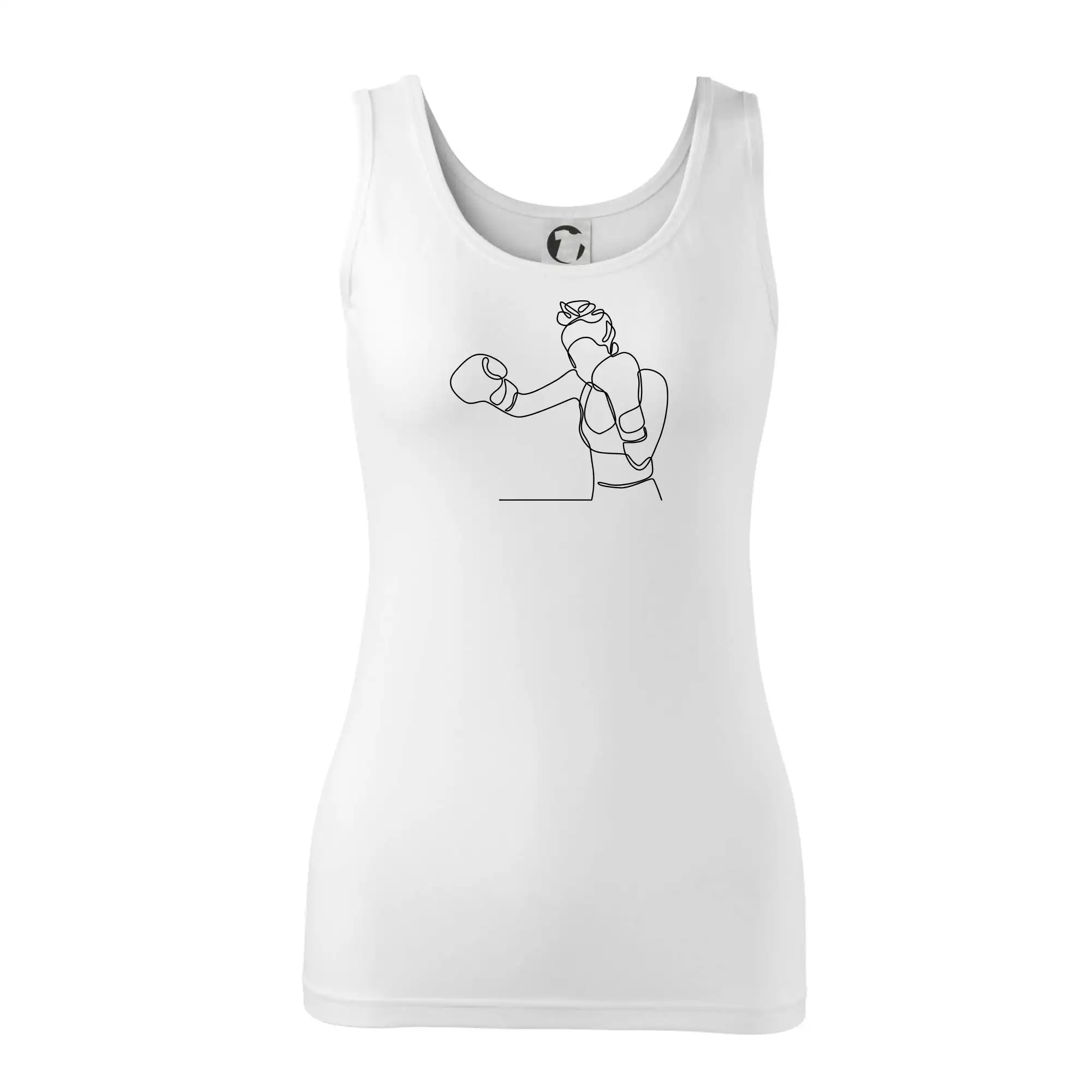 Žena boxerka jedním tahem