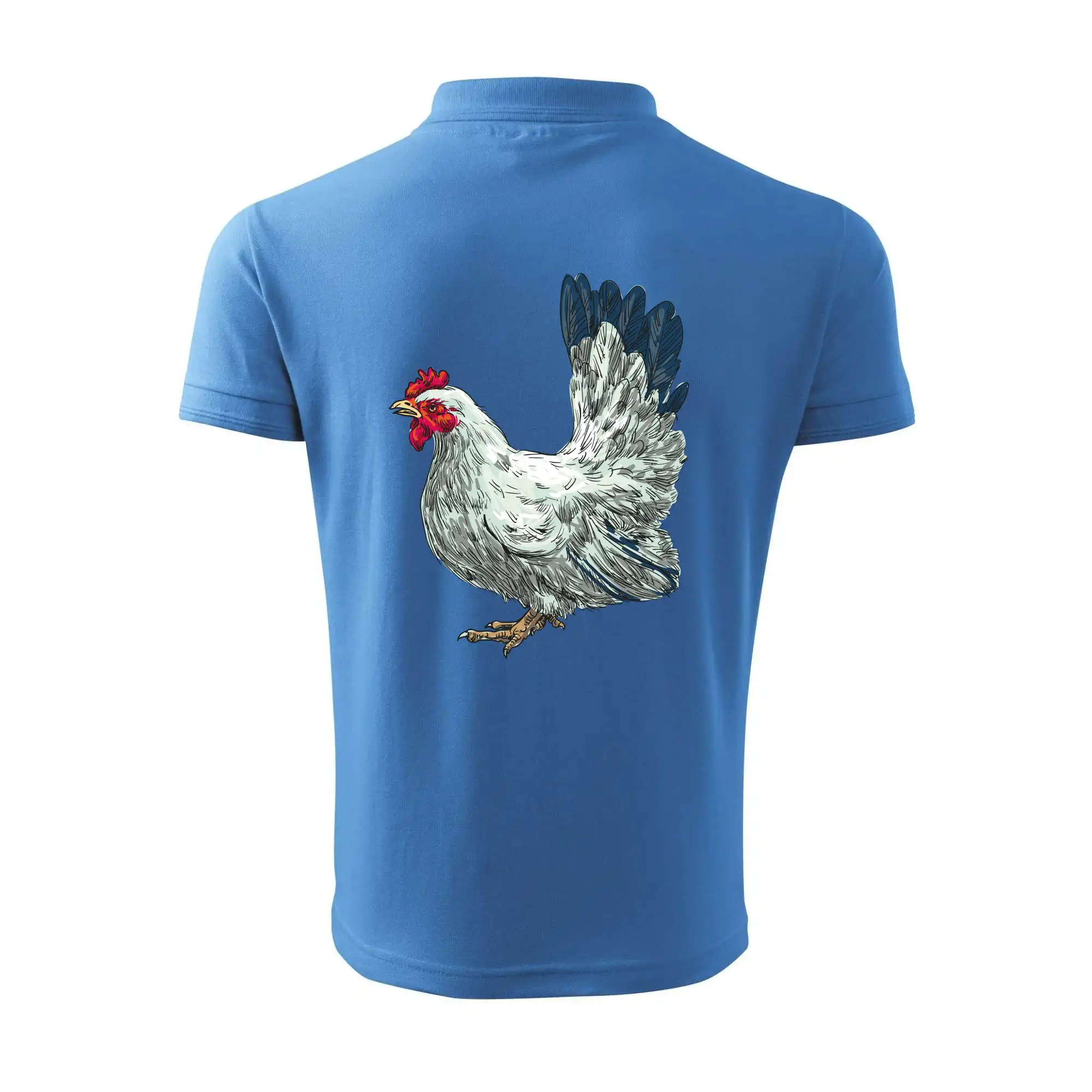 Slepice kreslená bílá