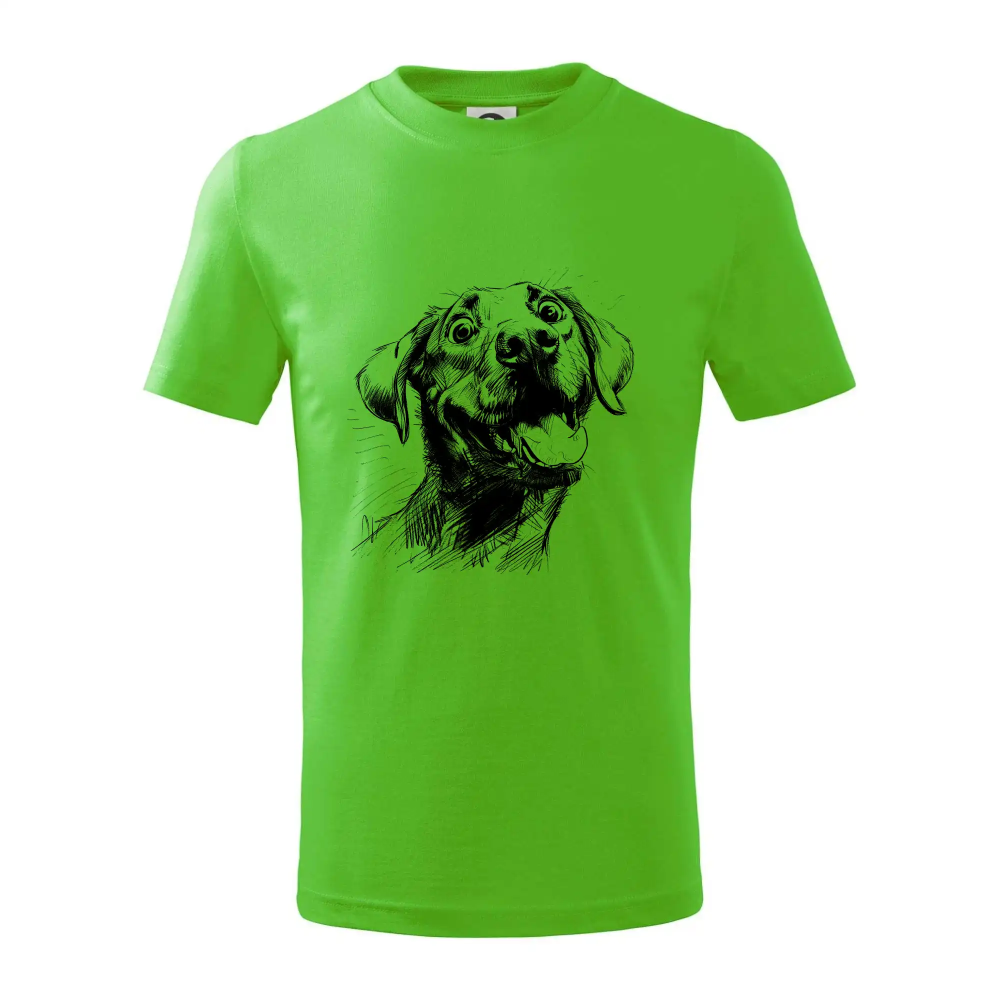 Čiernobiela karikatúra Labrador svetlý