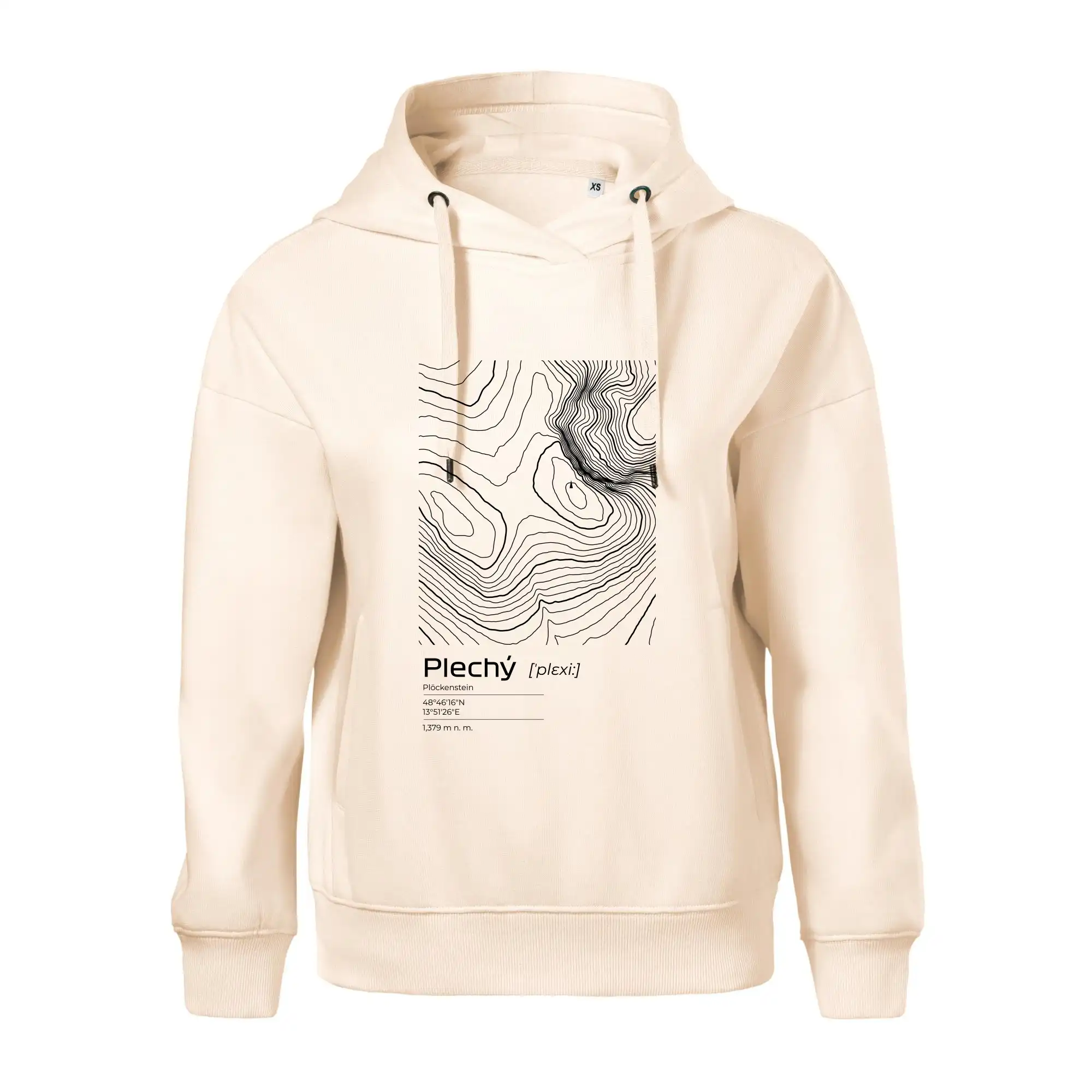 Plechý - vrstevnice v obdélníku