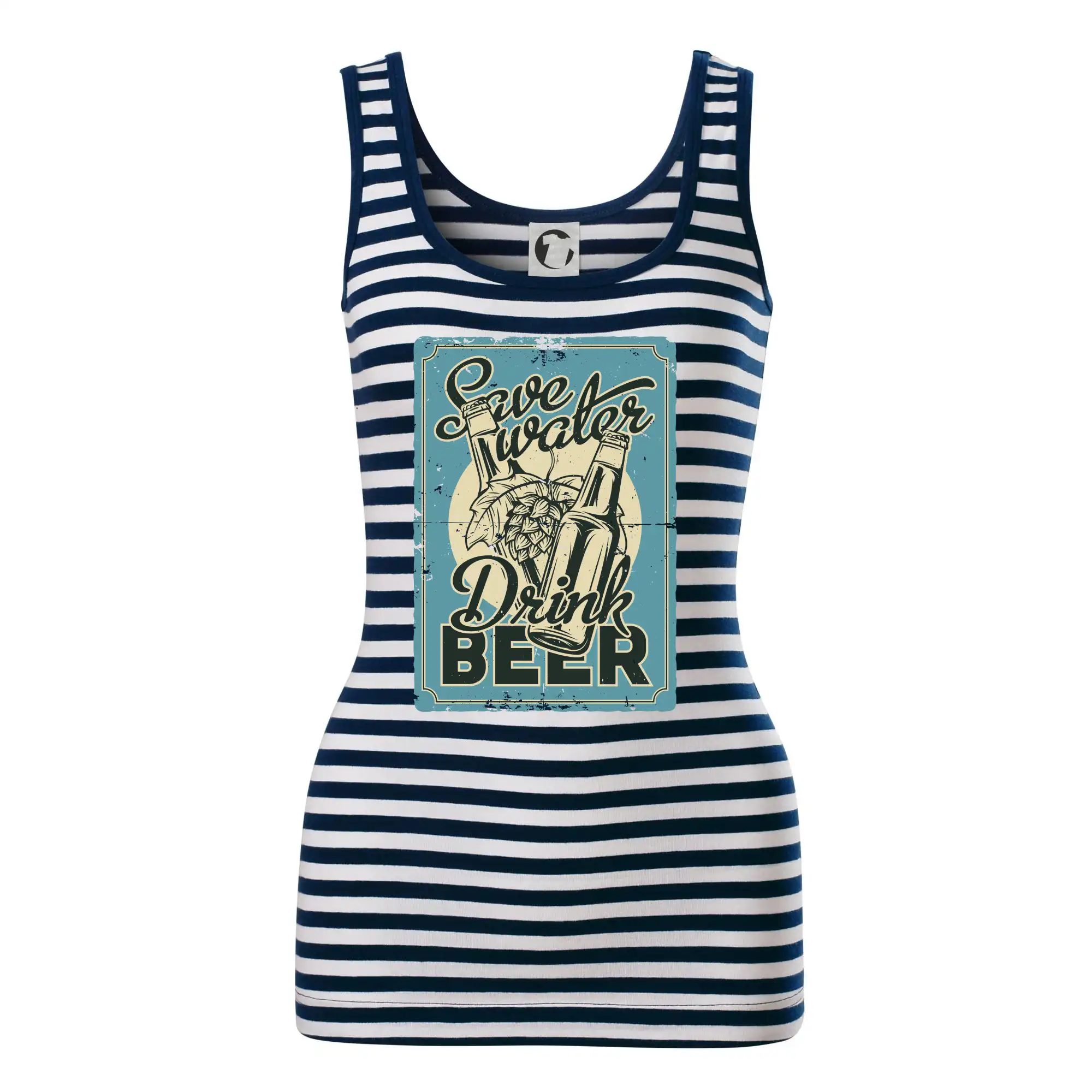 Vtipná tričká pre pivárov - Save water drink beer poster - Sailor tielko na vodu