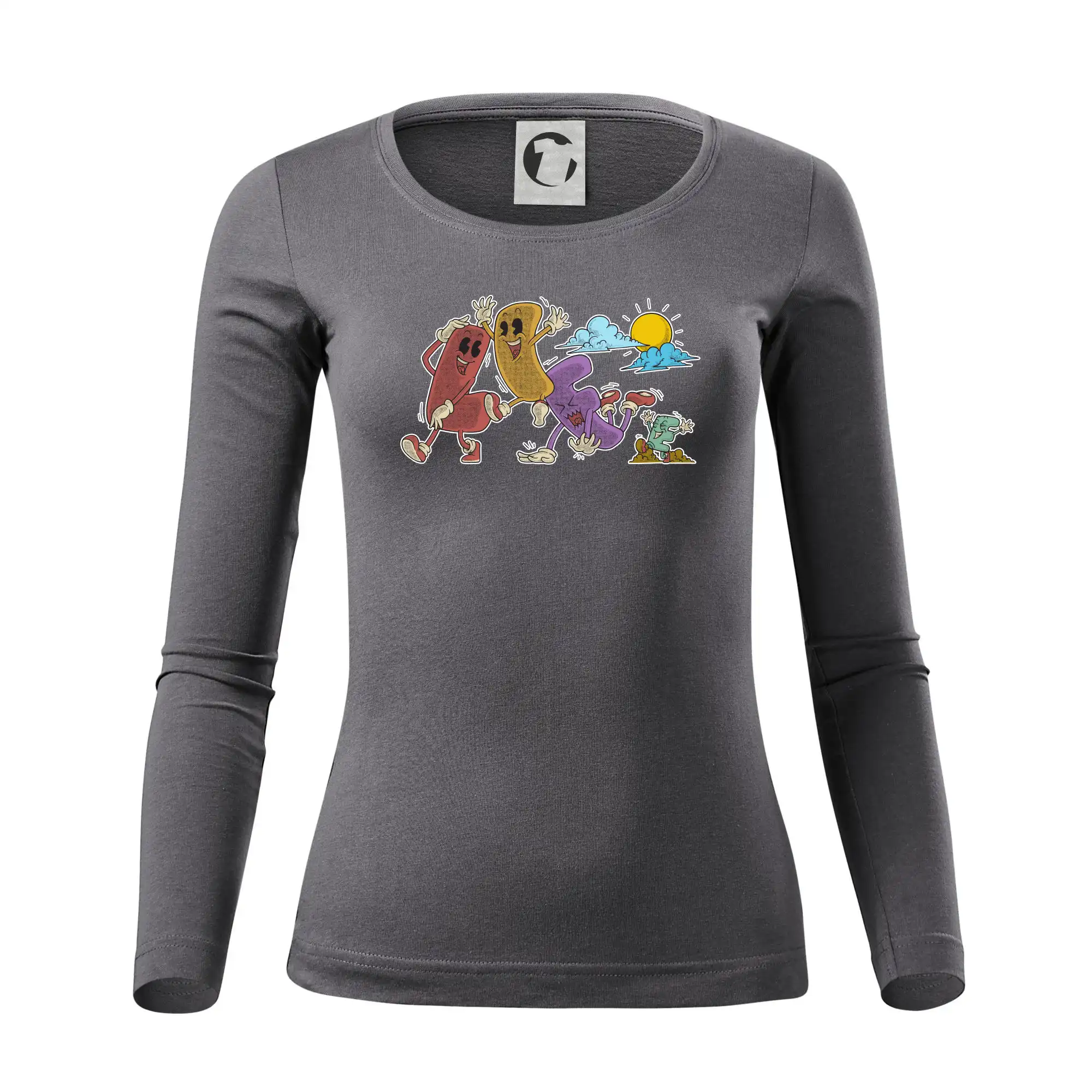 Grafické tričká - Ako ide život - Dámske tričko FIT-T LS - zužené