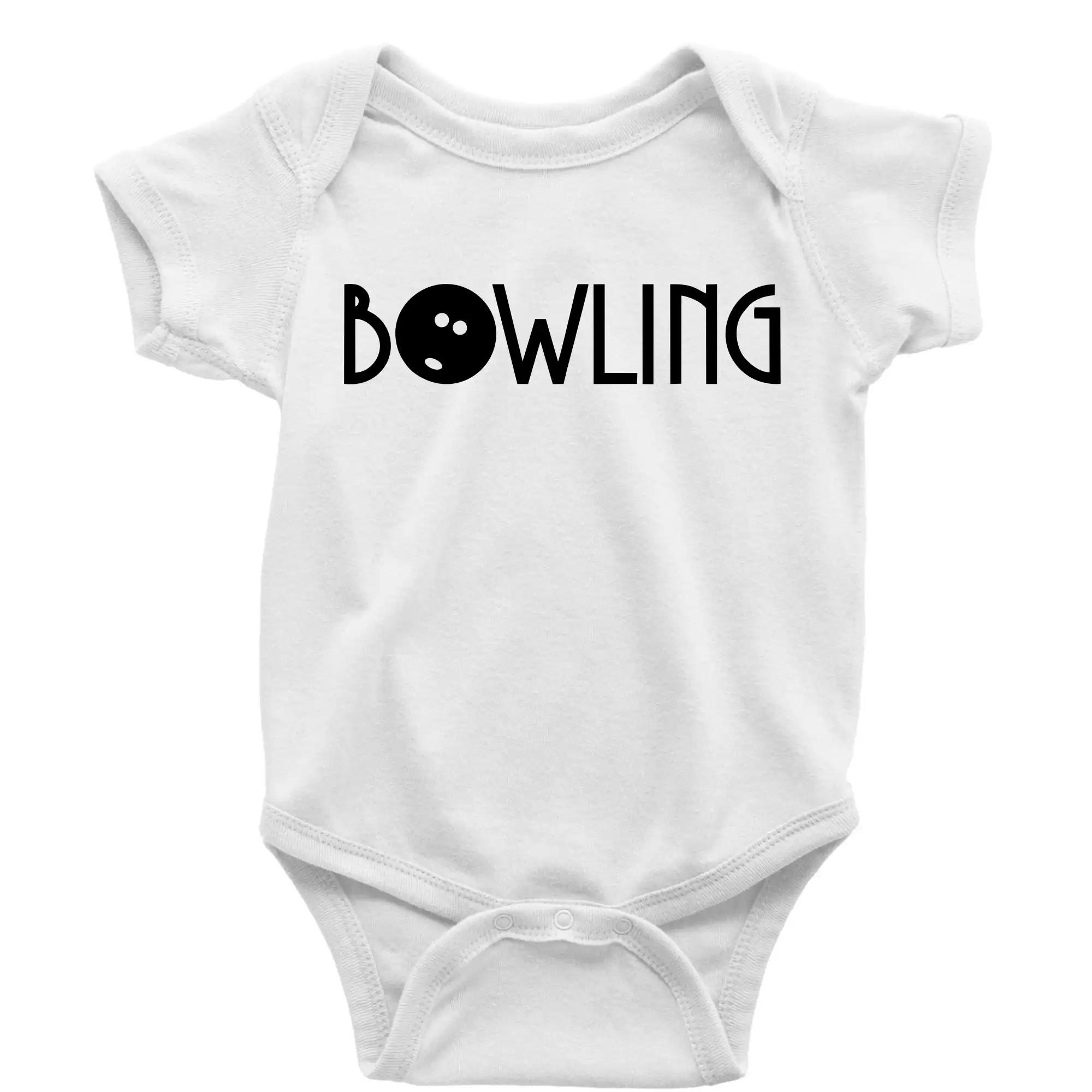 Tričká Bowling - Bowling nápis - Body dojčenské s krátkym rukávom