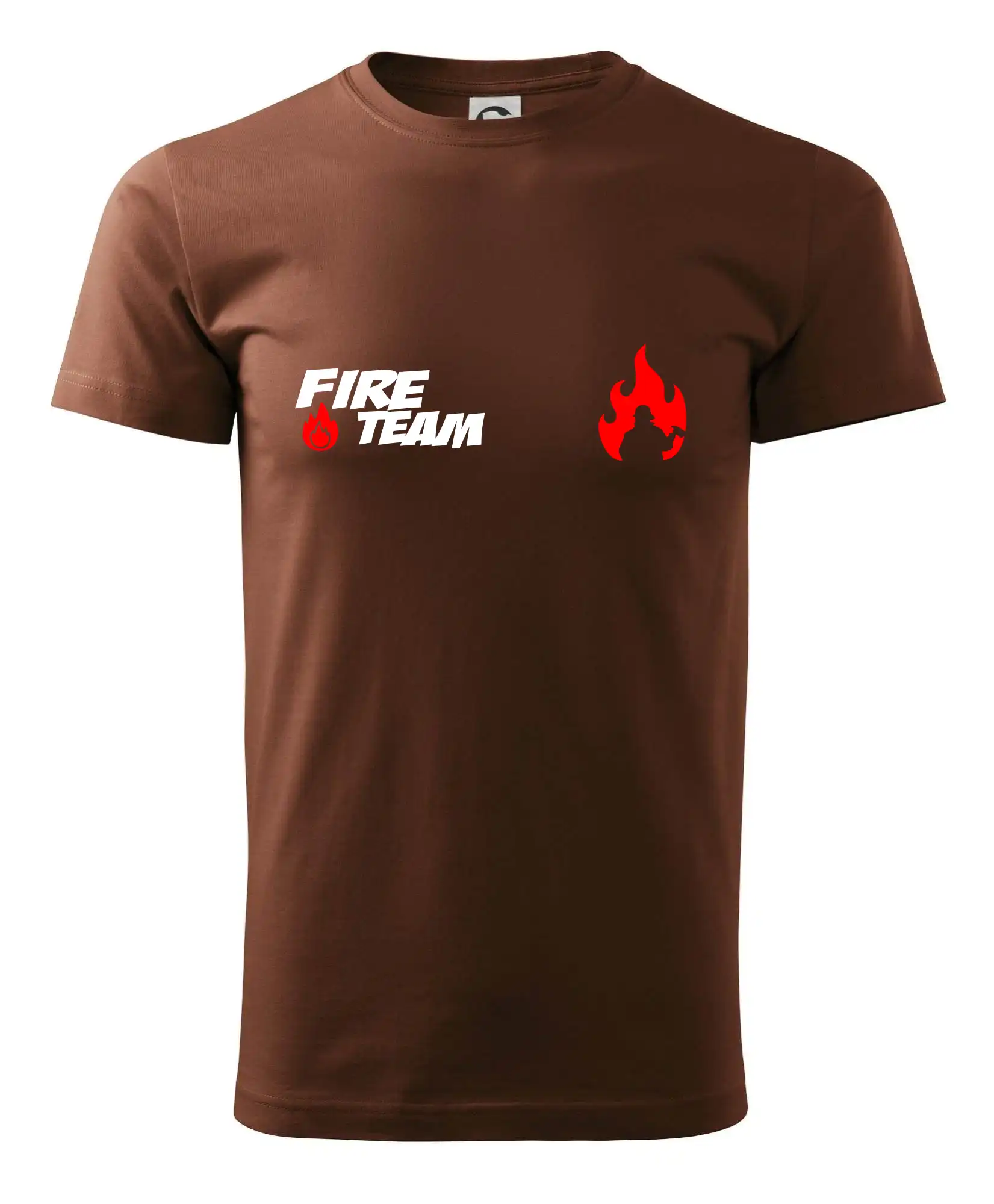 Originálne tričká pre hasičov - Fire Team plamen - Pánske tričko nižšej gramáže