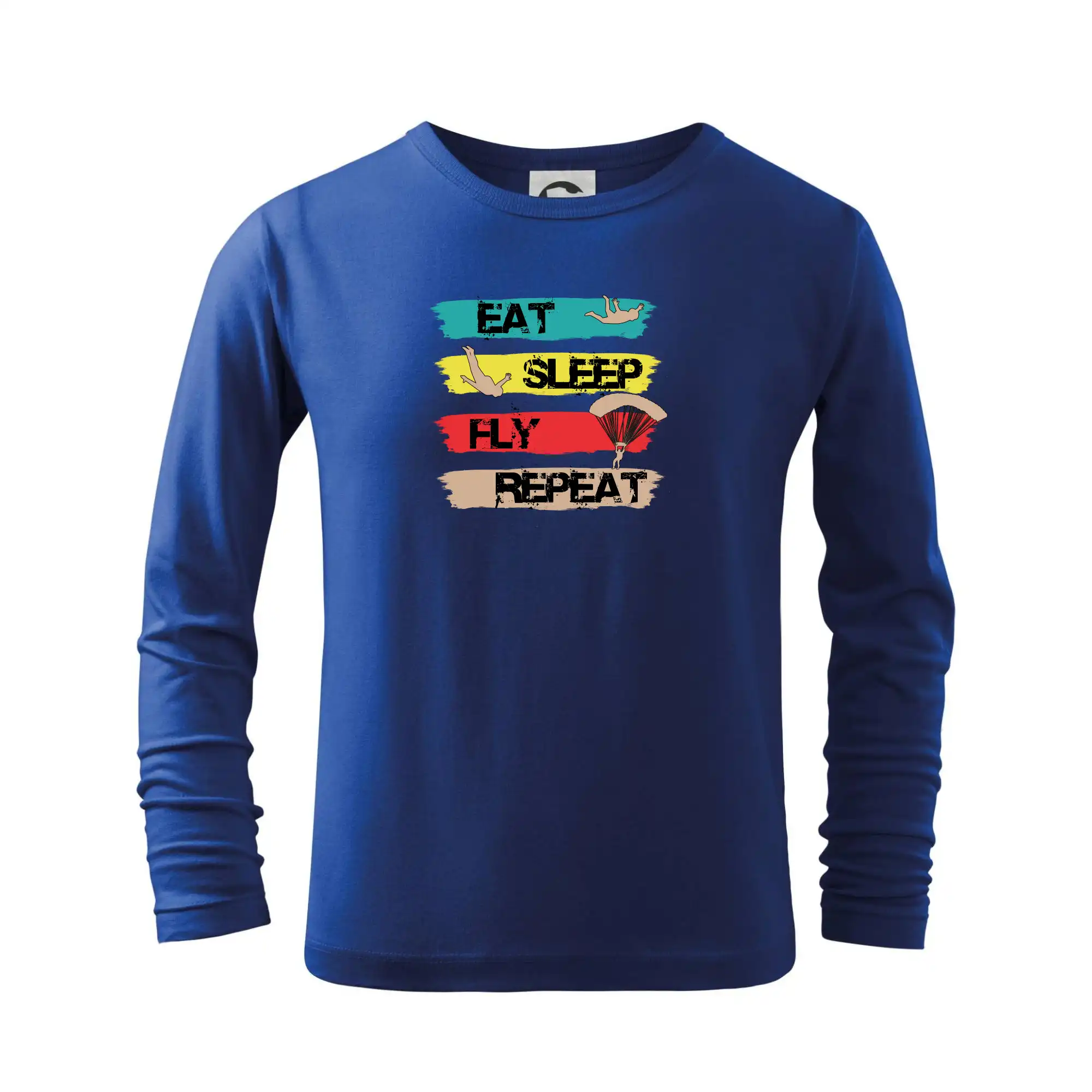Tričká s motívom paraglidingu - Eat Sleep Fly Repeat Paragliding - Tričko detské Long Sleeve