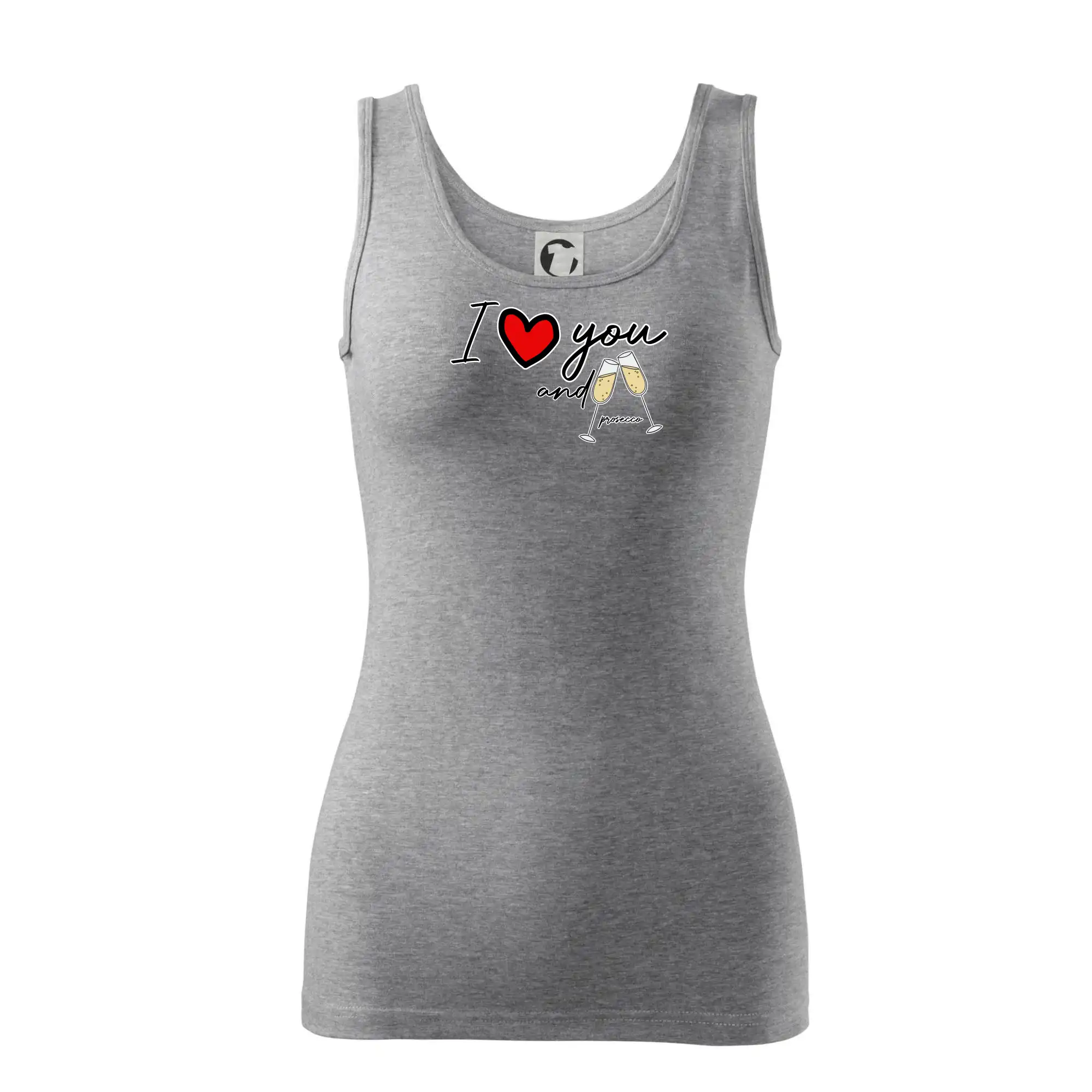 I love you and prosecco - Dámske tielko