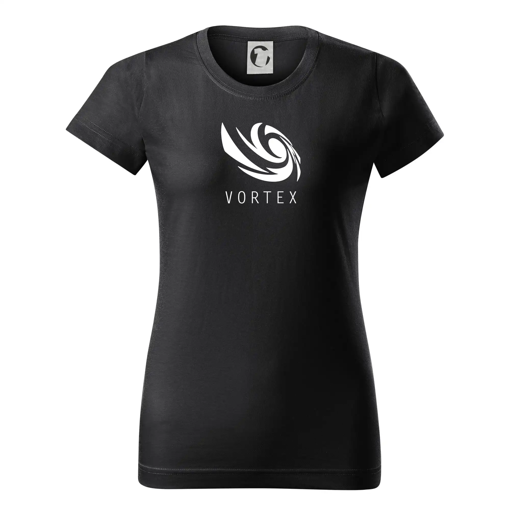 Tričká, mikiny a šiltovky pre Youtubery - Vortex logo jednofarebné - Dámske tričko basic - ľahko voľnejšie a dlhšie