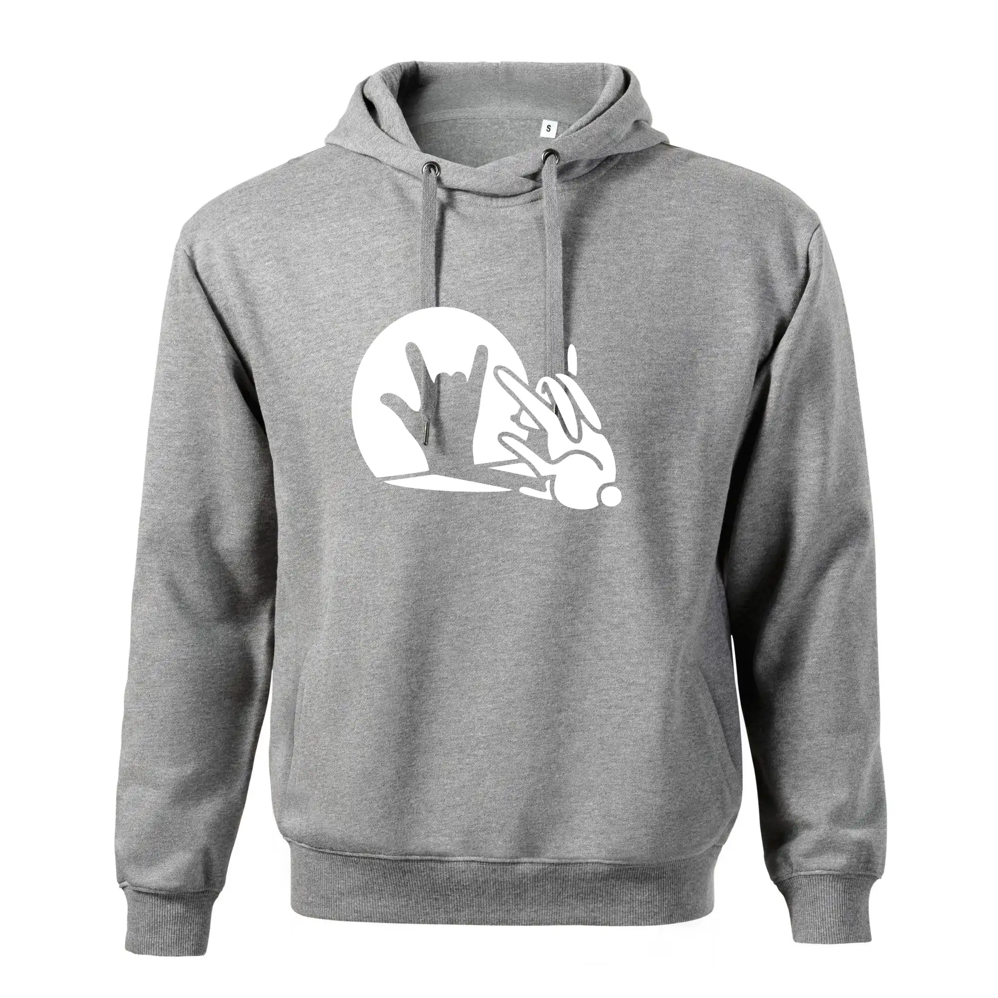 Veľkonočné tričká - Zajac tieň rock - Oversized mikina pánska Moon - kratšia + širšia