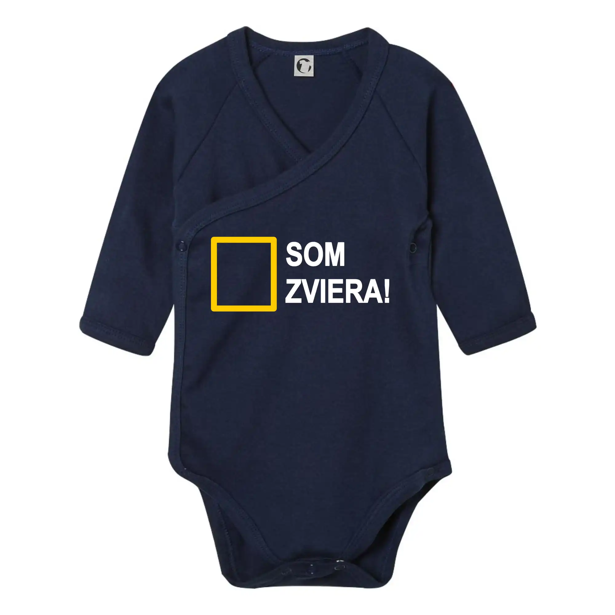 Tričká na párty - Som zviera obdelnik - Body zavinovacie s dlhým rukávom