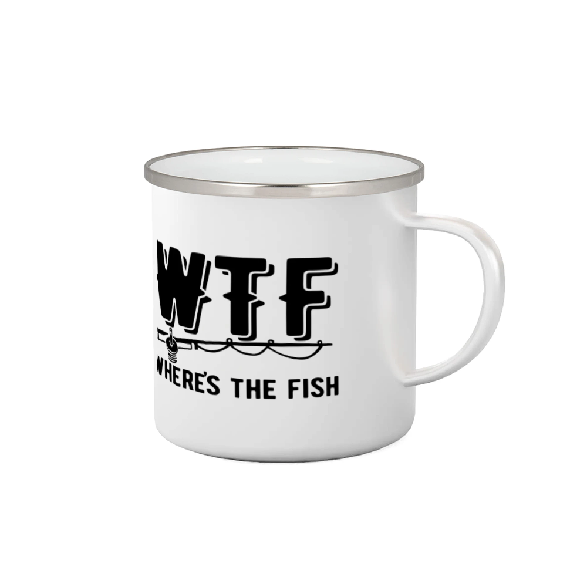 Tričká pre rybárov s potlačou - Wheres's the Fish WTF - Plecháčik