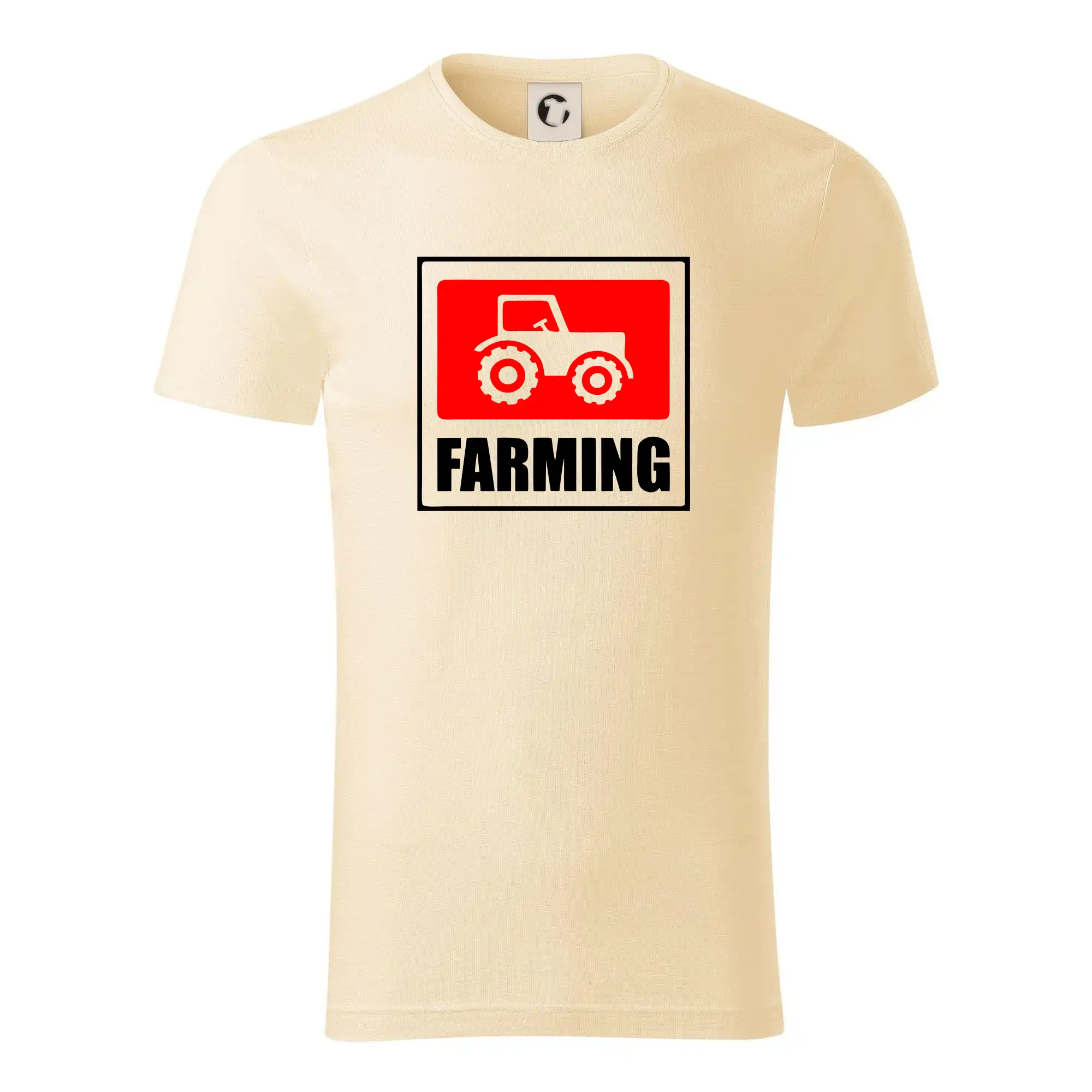 Farming traktor logo - Tričko z organickej bavlny