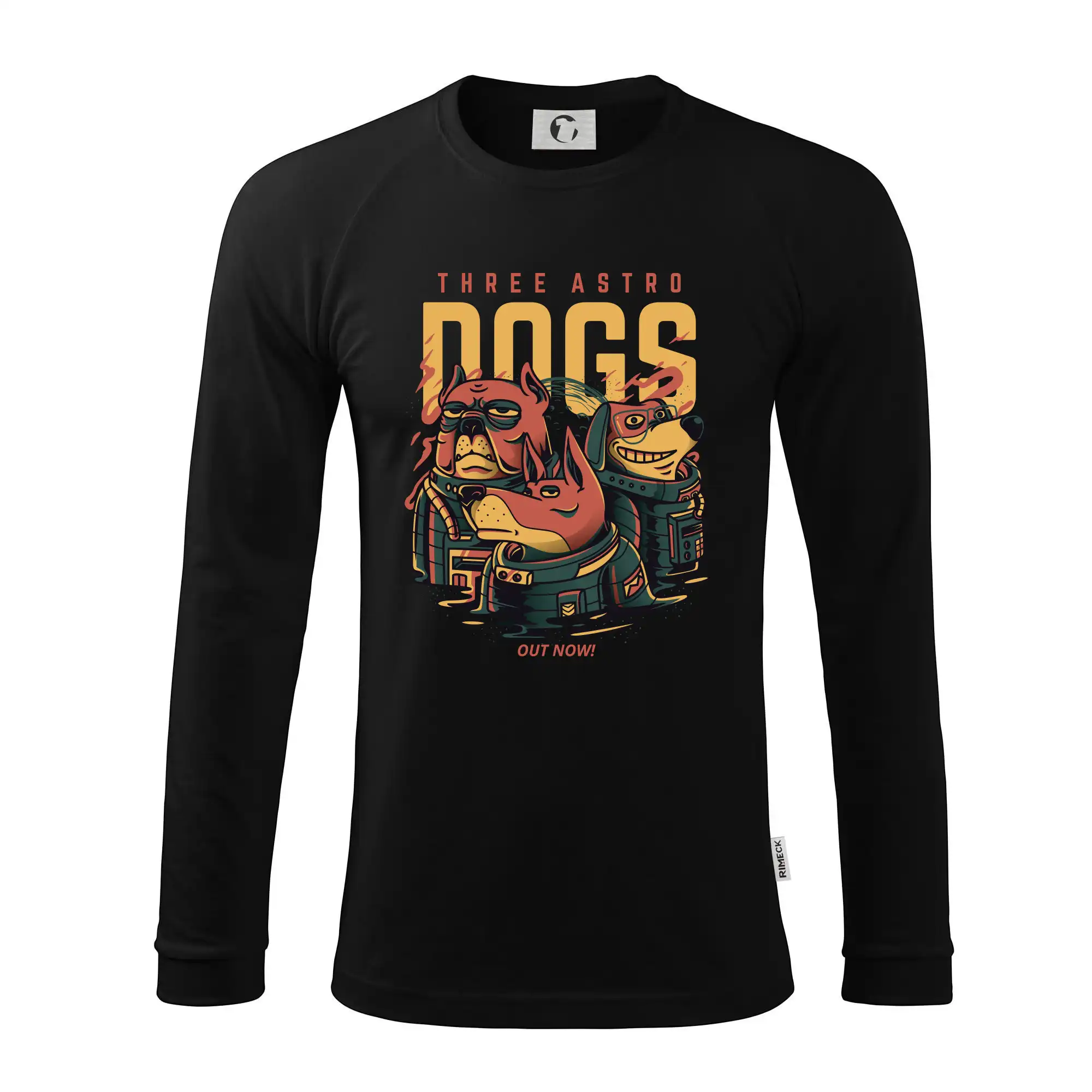 Vesmirne tričká - Astro dogs - Pánske tričko s dlhým rukávom LS130