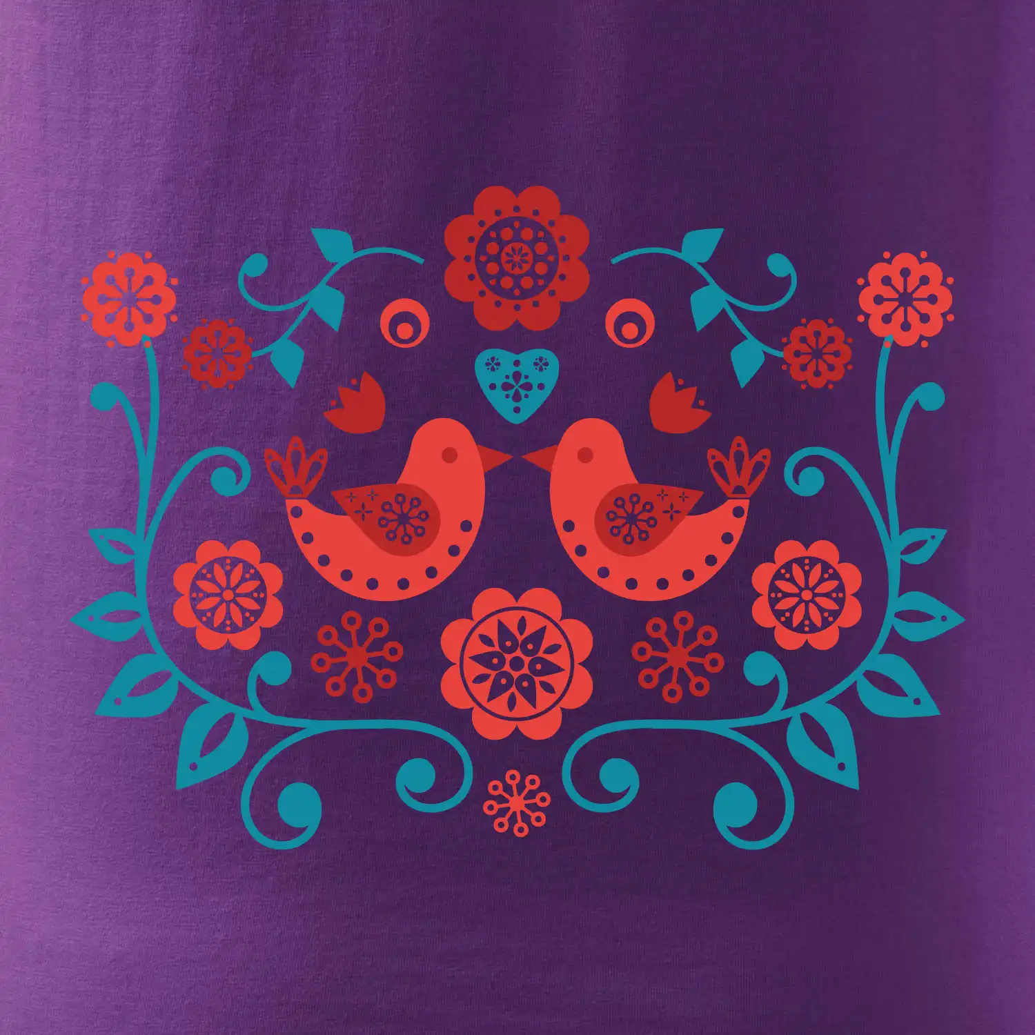 folklor - dva červení ptáčci