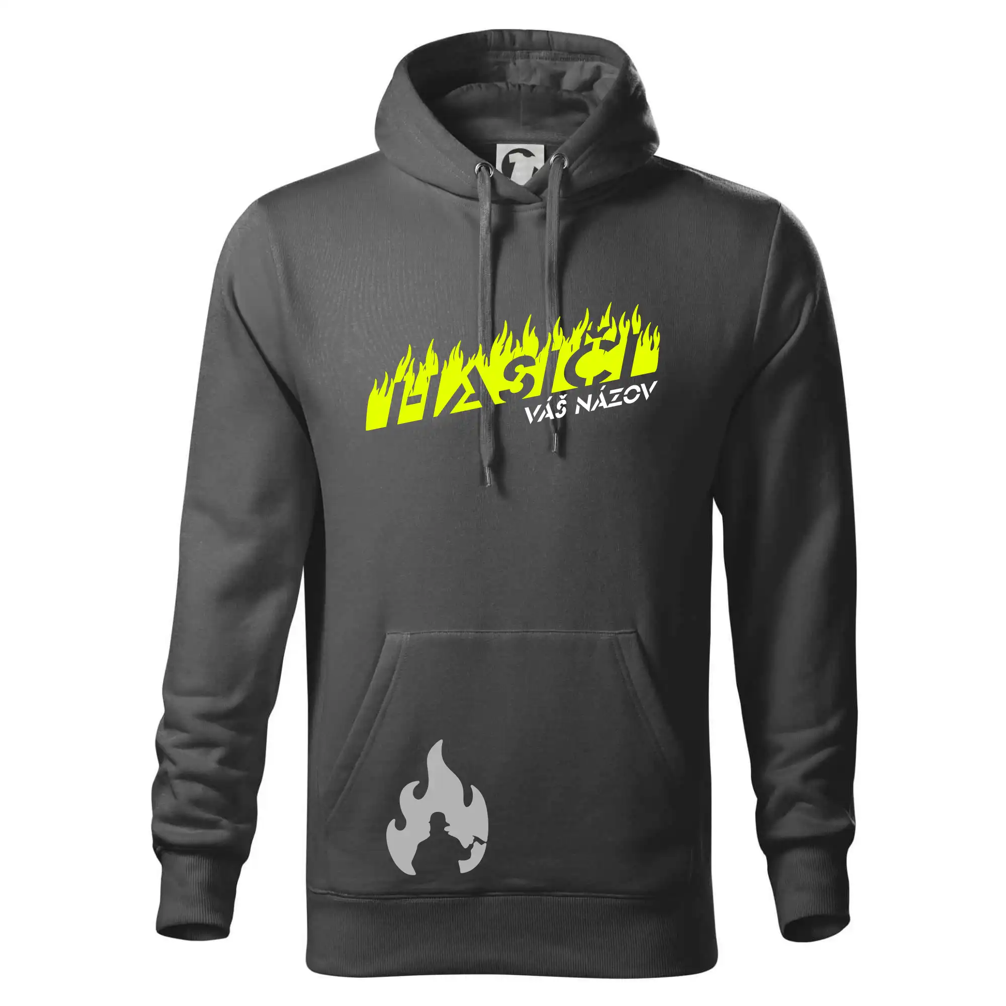 Originálne tričká pre hasičov - Hasiči - oheň - Váš názov - Mikina pánska Cape s kapucňou