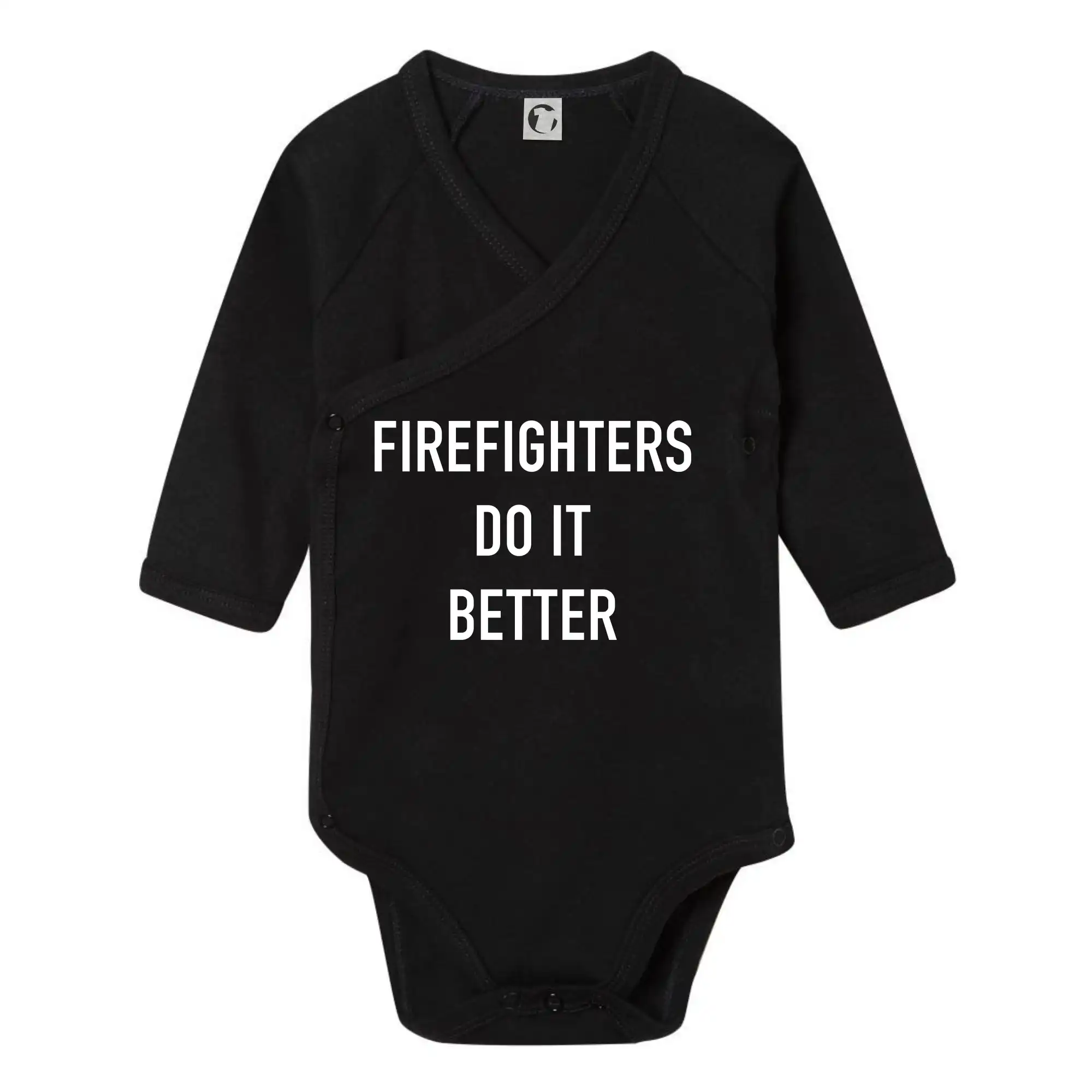 Originálne tričká pre hasičov - Firefighters Do It Better - Body zavinovacie s dlhým rukávom