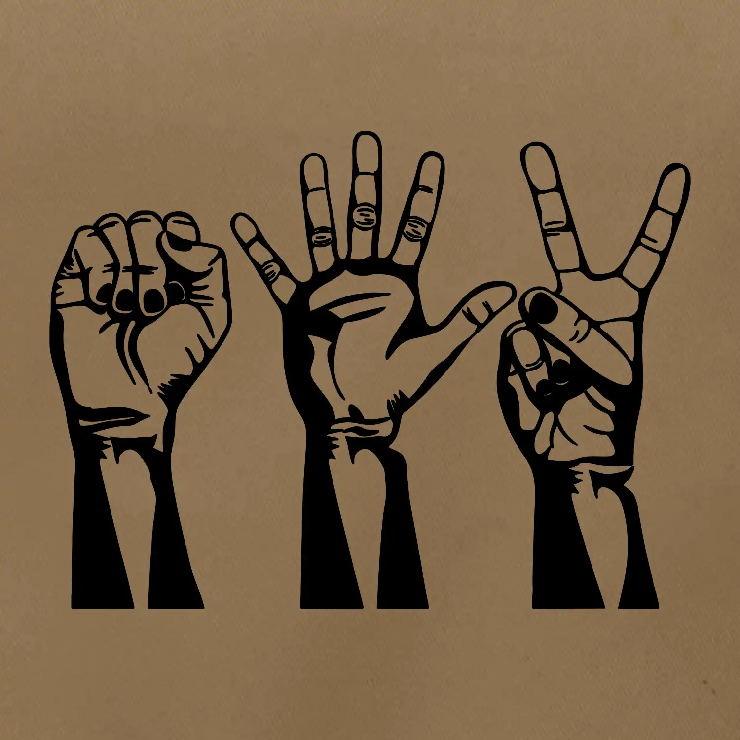 Kámen nůžky papír černé