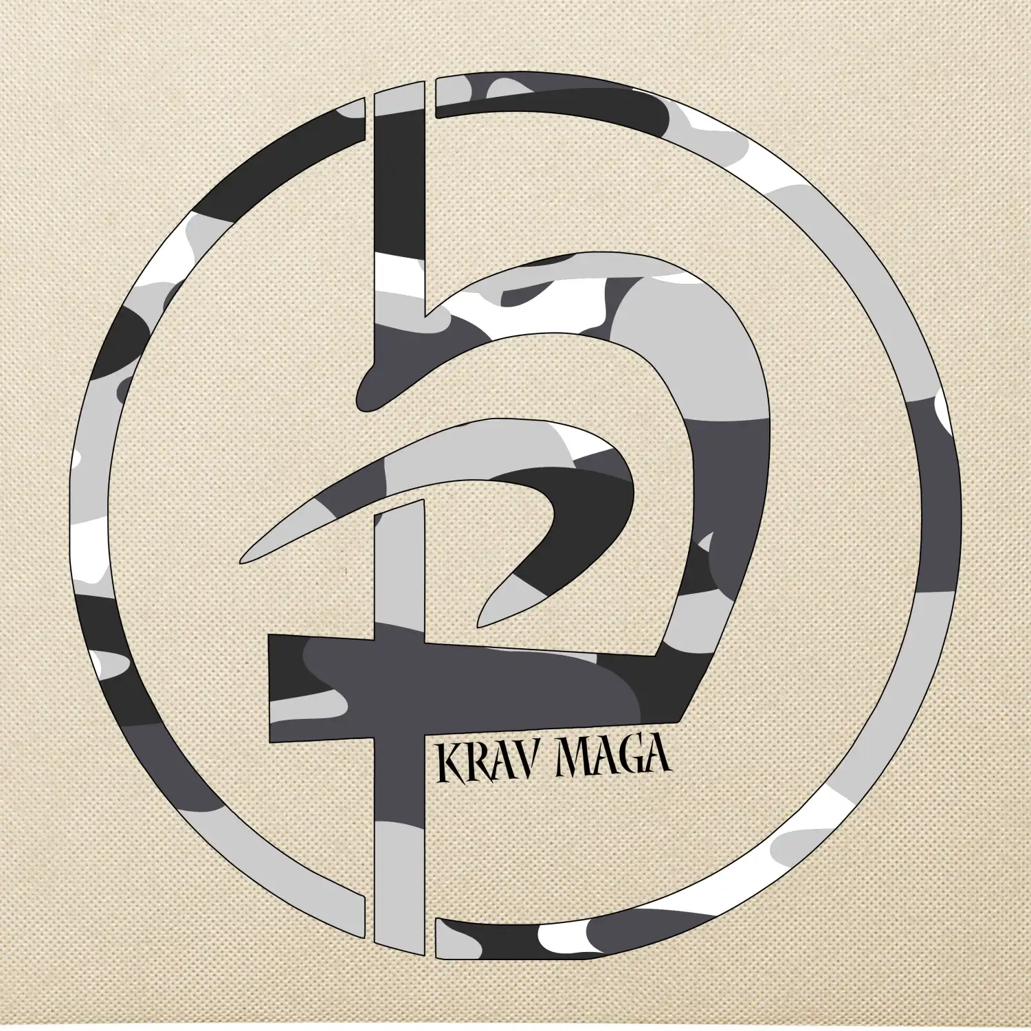 Krav maga  maskáčový nápis