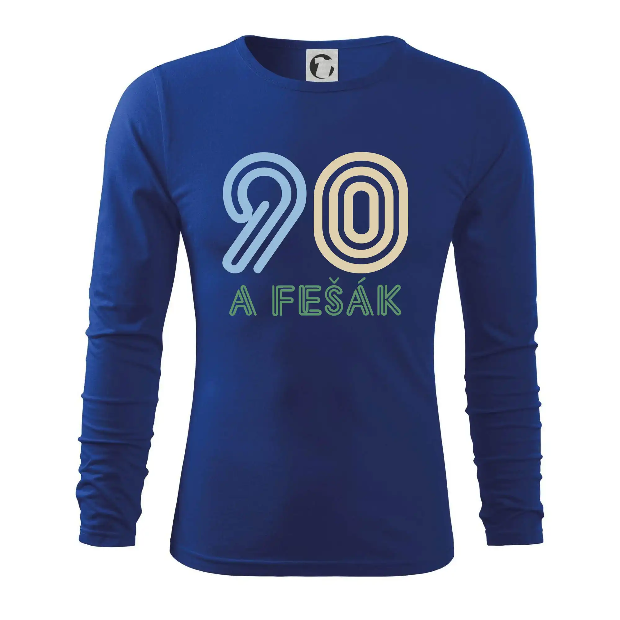 Tričko k devadesátinám - 90 a fešák - Tričko s dlhým rukávom FIT-T long sleeve