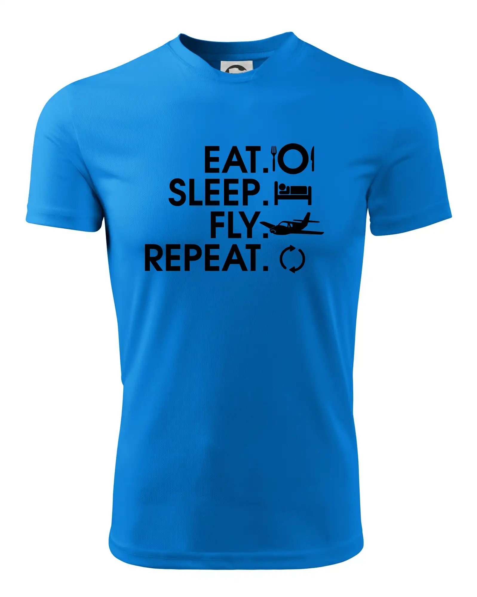 Tričká s lietadlami - Eat sleep fly repeat - Detské tričko športové