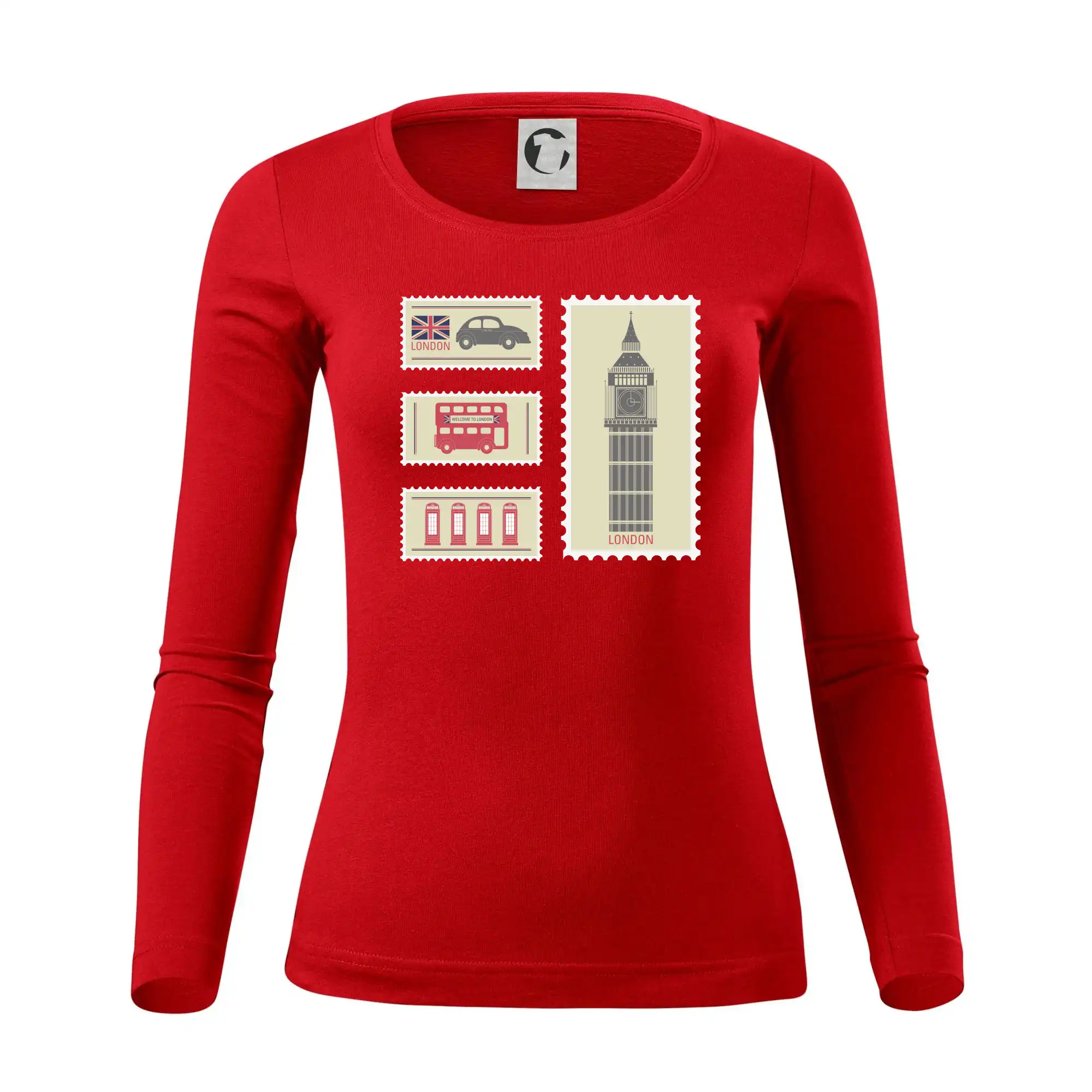 Tričká Anglicko - Britská známka - Dámske tričko FIT-T LS - zužené