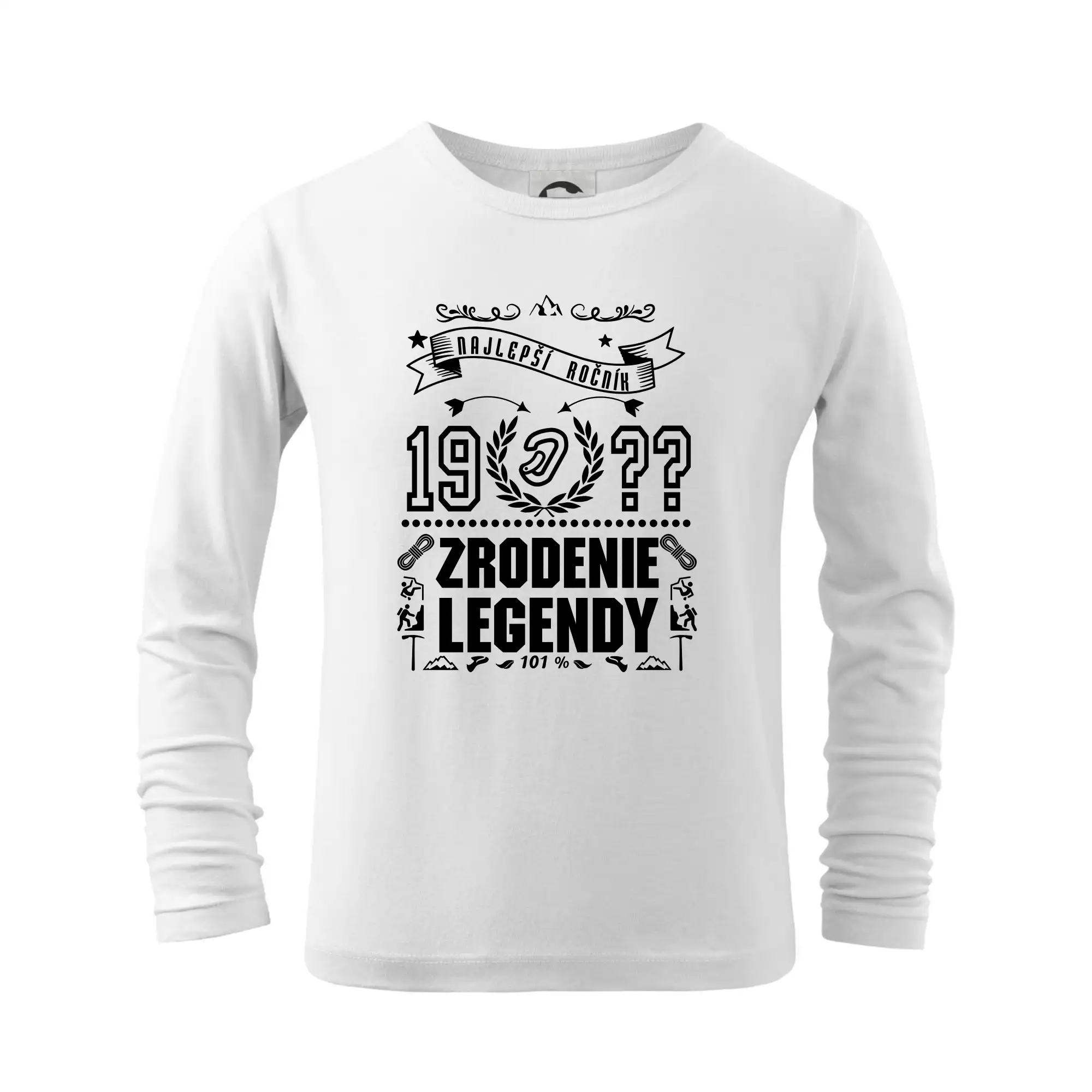 Trička Zrodenie legendy - Zrodenie legendy - pre horolezcov - Tričko detské Long Sleeve