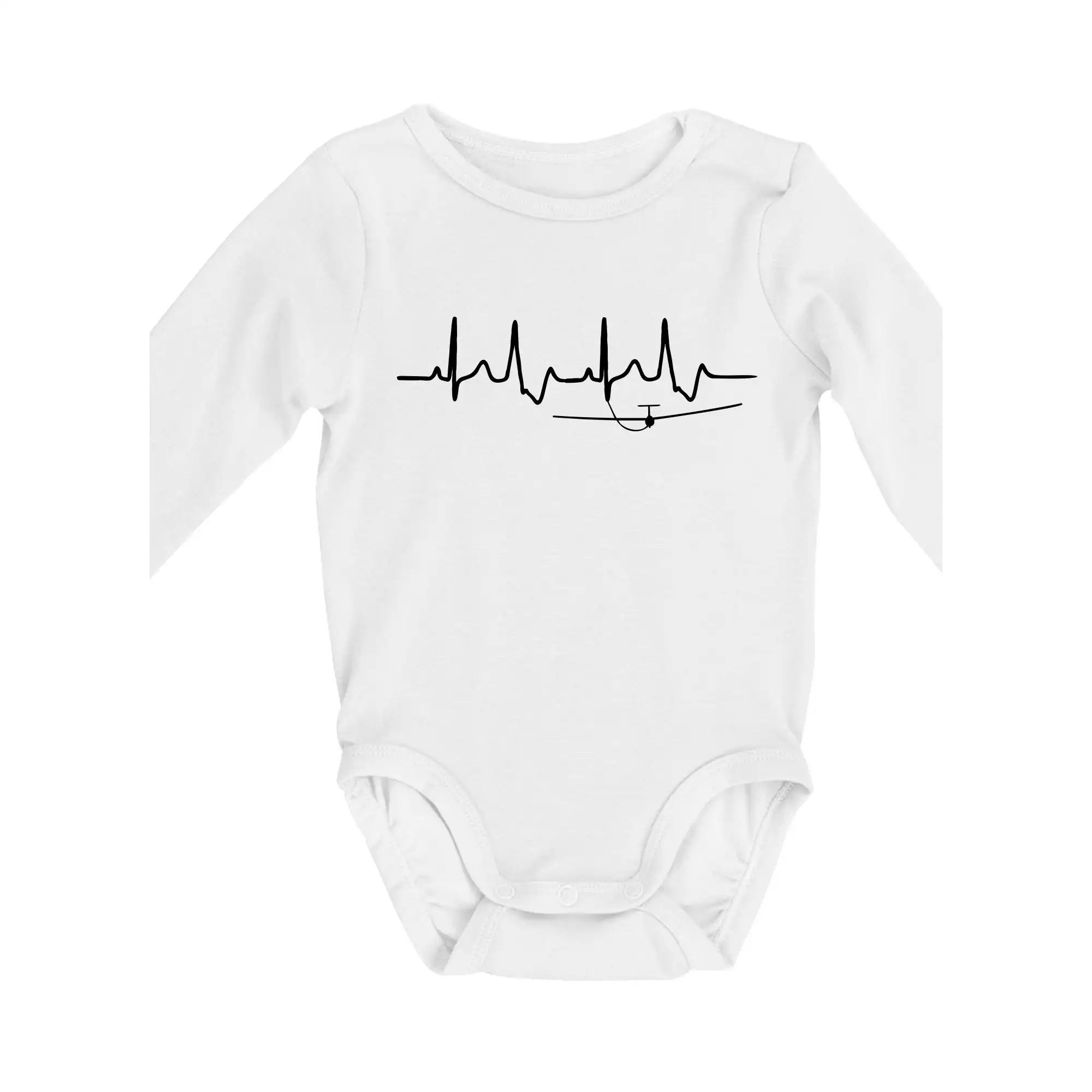 Tričká s lietadlami - EKG kluzák - Body dojčenské s dlhým rukávom